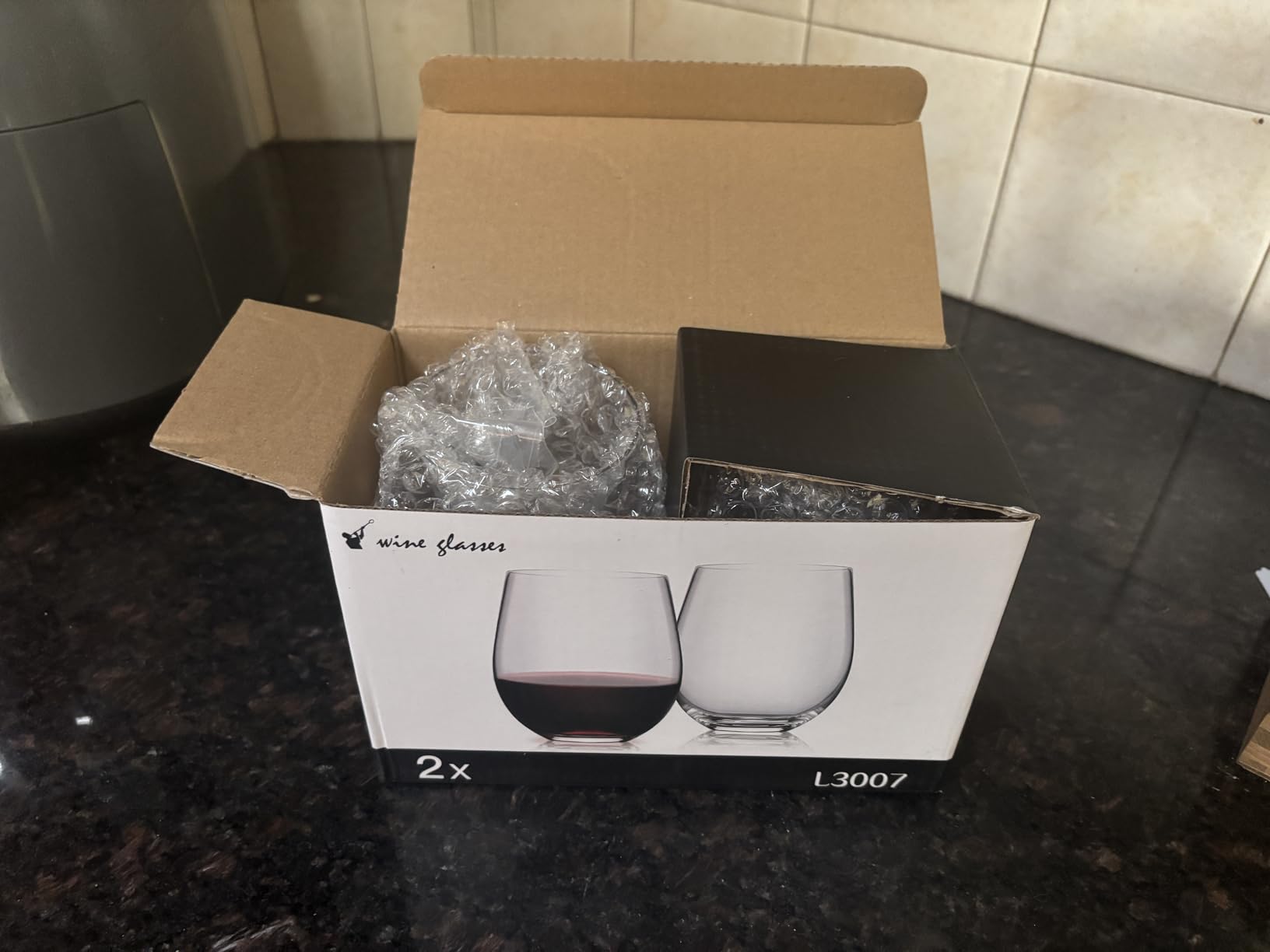 Stemless Wine Glasses Set of 12, 15oz Red White Wine Glass, No Stem customer photo 1