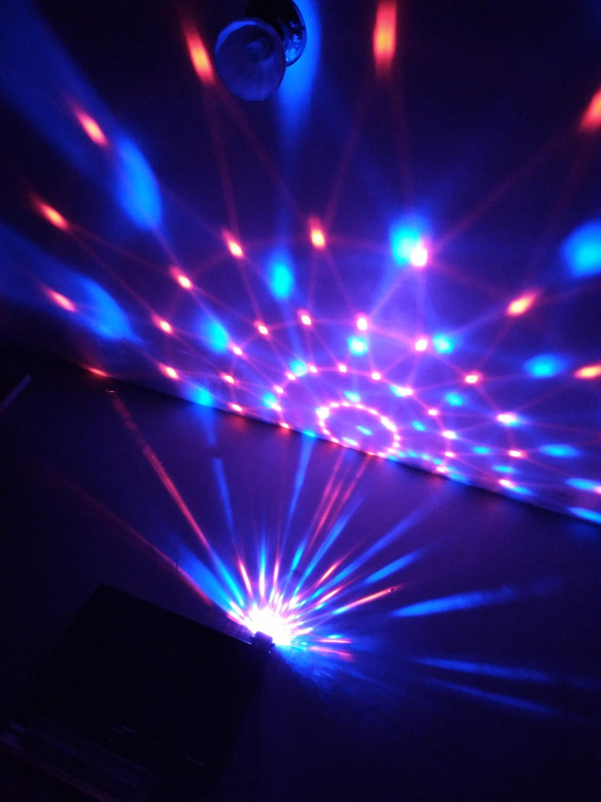 Disco Lights Disco Ball, Sound Activated Party Light with Roating Disco Ball,Star Projector,Ocean Light and Laser Lights for Party DJ KTV Club Wedding Festivals Stage Dancing Christmas customer photo 1
