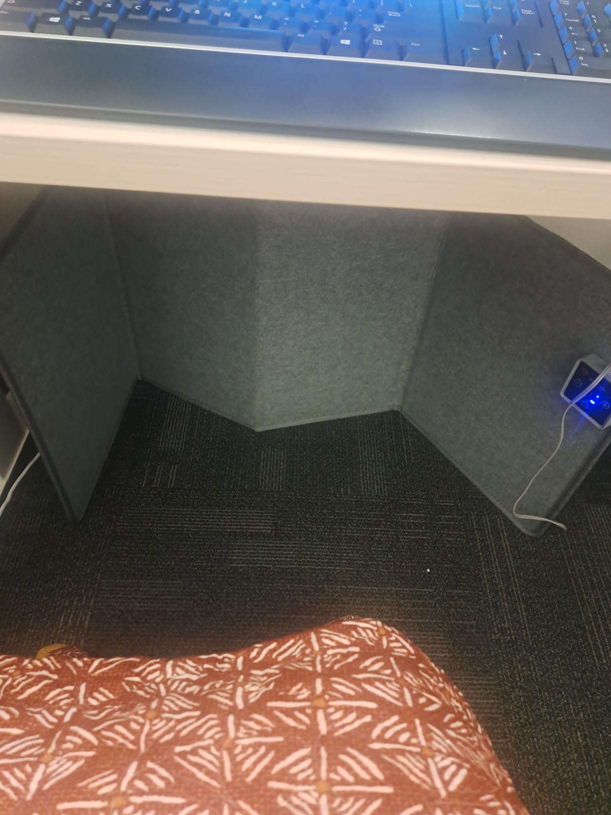 WHISPERHEAT Under Desk Warmer - Silent and Energy Efficient - Personal Under Desk Heater for Legs and Feet - for Office and Home - with Thermostat and Timer customer photo 2