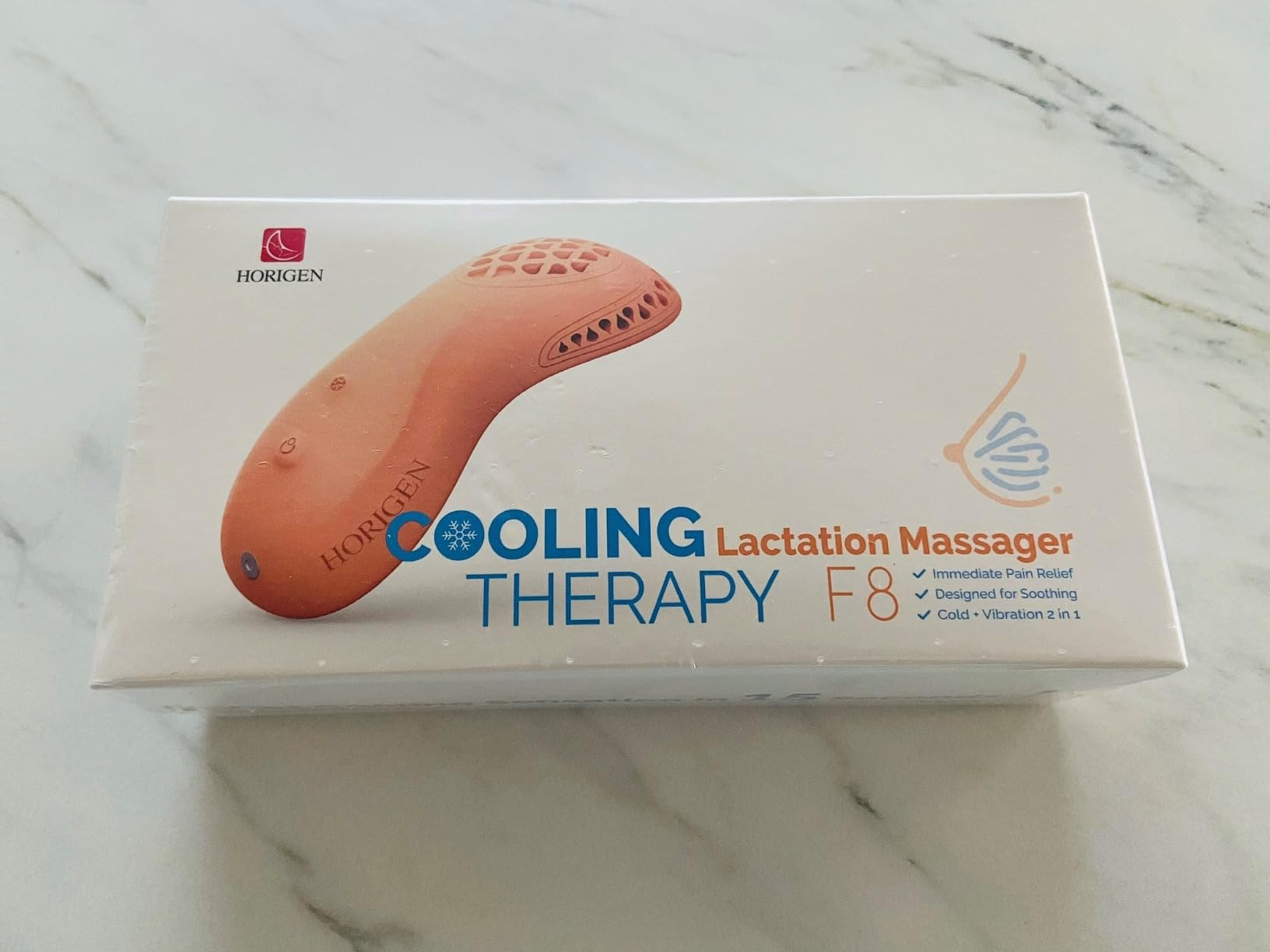 HORIGEN Lactation Massager for Breastfeeding,Pumping, 2-in-1 Cooling & Massage Vibration Breast Massager for Improved Milk Flow, Breast Engorgement, Postpartum Essentials for Clogged Milk Ducts customer photo 1