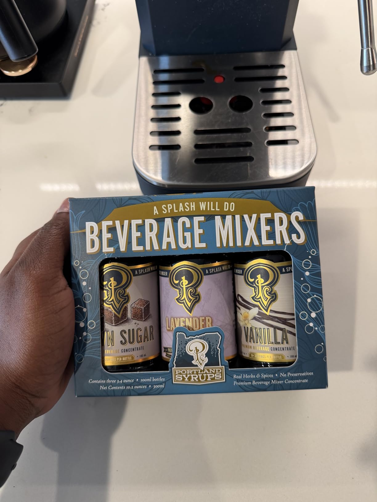 Portland Syrups - Sampler Pack - CHOOSE YOUR OWN FLAVORS - Premium Beverage Concentrates for Cocktails, Mocktails, Soda, Tea, Coffee, Baking and More - Organic Ingredients and 40% Less Sugar - Gift Set - Box of Three (3.4oz Bottles) - Drink Syrups/Mixers customer photo 1