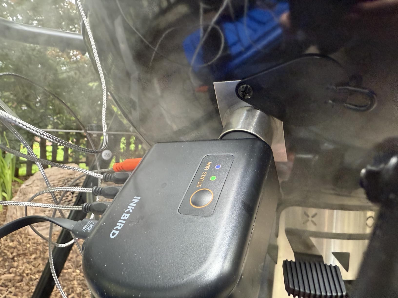 INKBIRD Wi-Fi and Bluetooth BBQ Automatic Smoker Fan Thermometer | Temperature Controller with 4 Probes for BGE, Kamado Joe, Primo, Ceramic Grills, 2 Size Adapters, Hard Carrying Cases customer photo 2