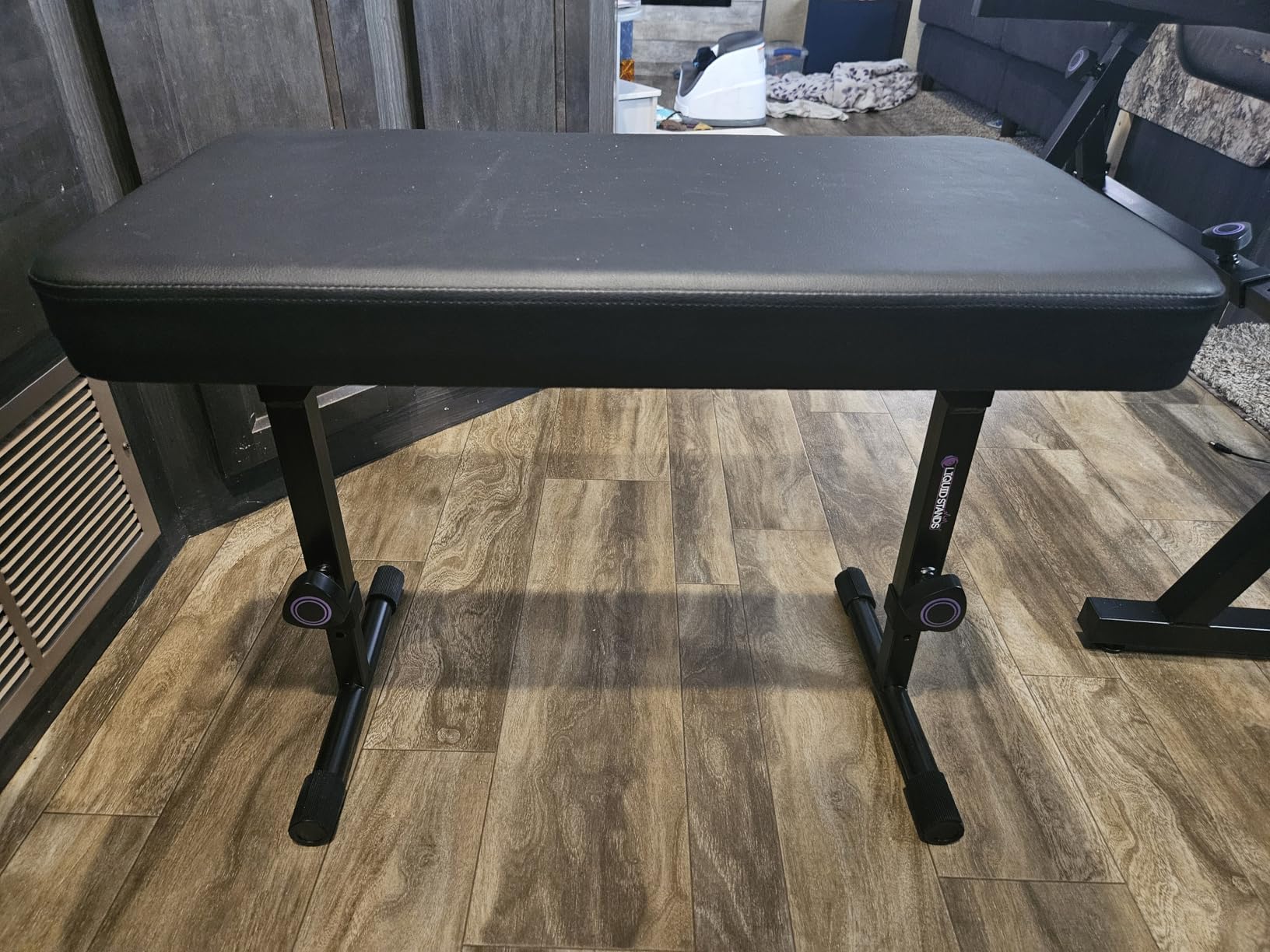 Liquid Stands Foldable Dual Adjustable Piano Bench with Black Cushion customer photo 1