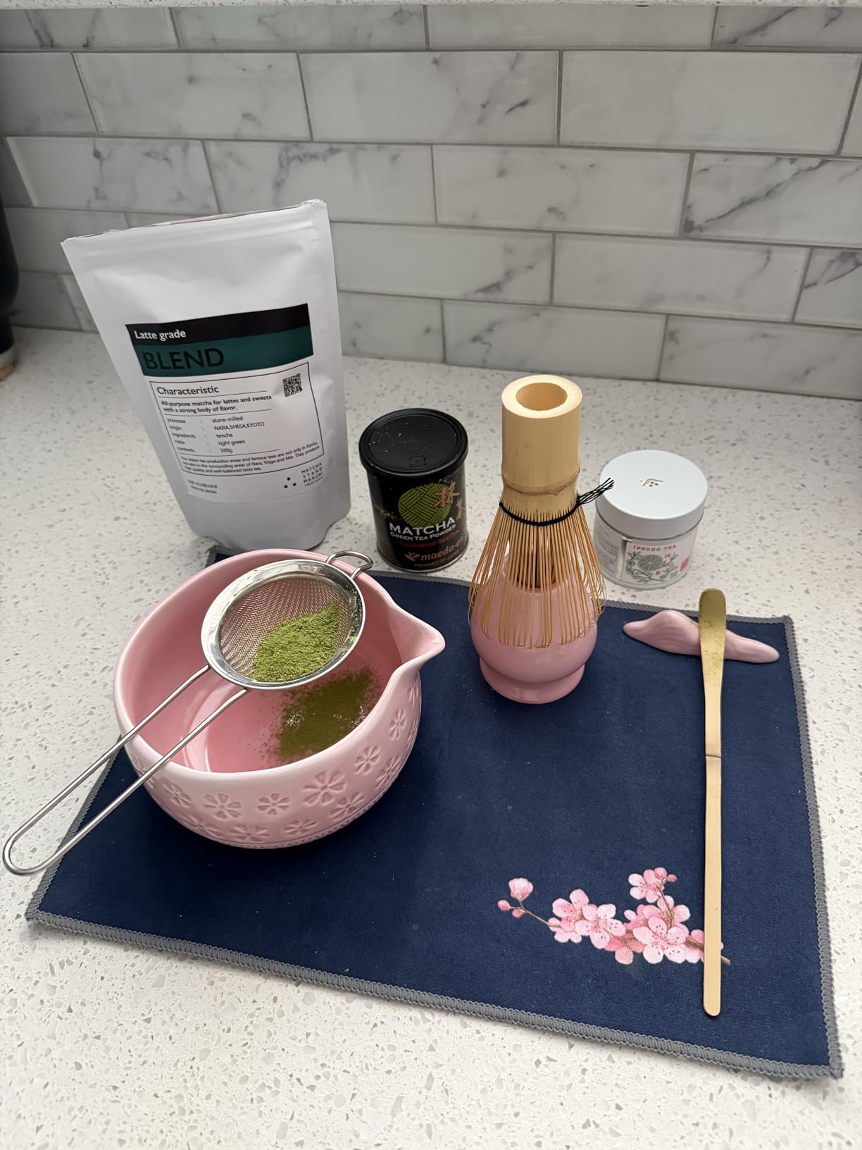 Buucup Matcha Whisk Set, Ceramic Matcha Kit Set with Bowl & Tools, Green customer photo 2