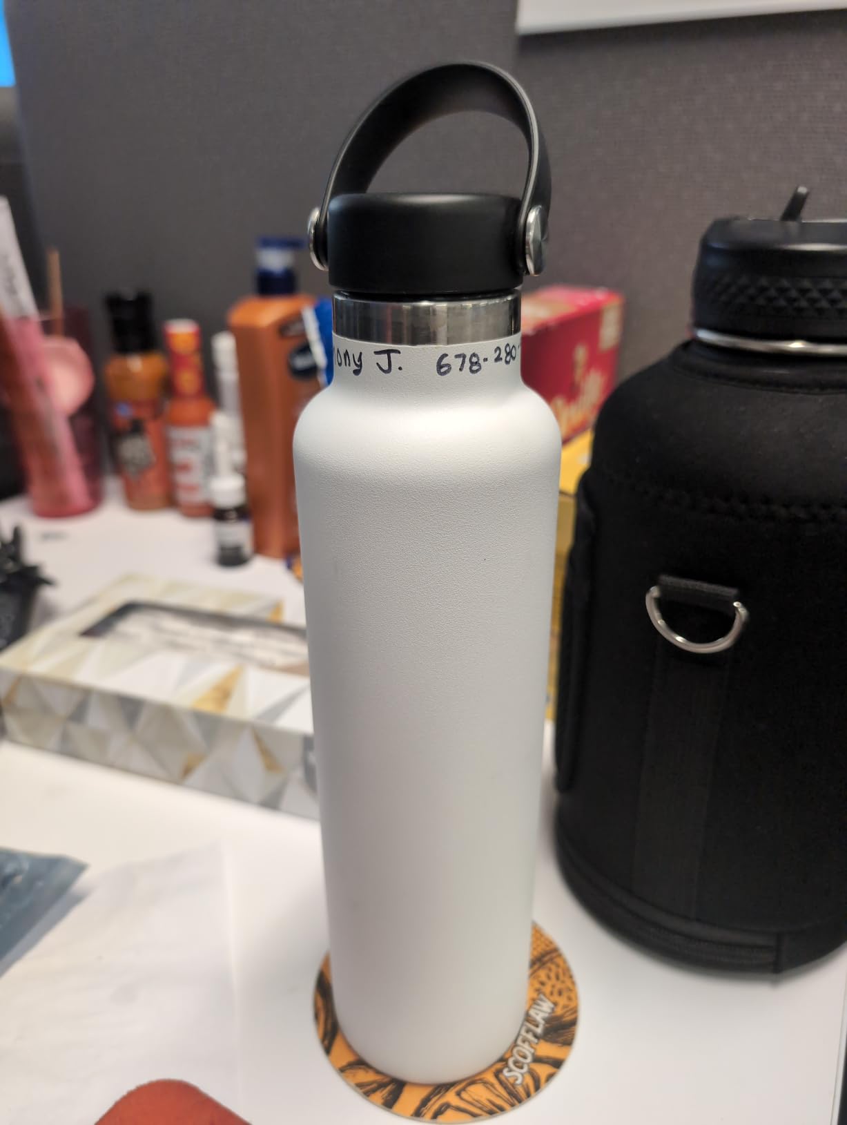 Hydro Flask Water Bottle - Insulated Stainless Steel - Non Spill, Leakproof in 24 Oz Agave Green | Stainless Steel, Leakproof, Cupholder Compatible – Insulated Cold 24 Hrs & Hot 12 Hrs – Agave customer photo 2