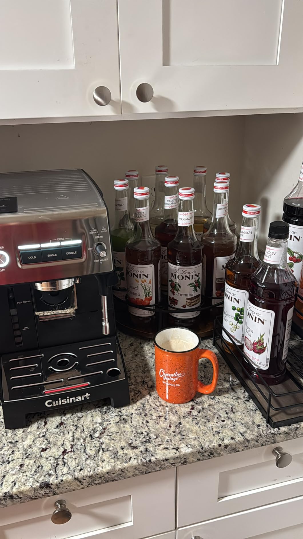 Nuovoware 9 Bottles Rotating Coffee Syrup Rack, Brown+Black customer photo 1
