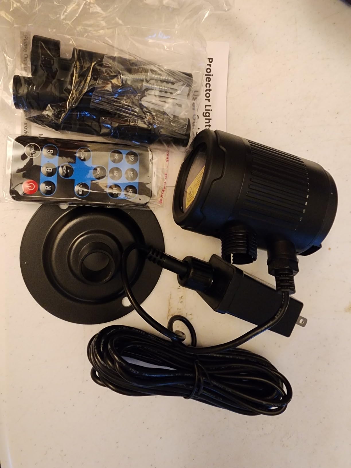 Laser Christmas Projector Lights Outdoor, 3 Color Moving Firefly Light Show customer photo 1