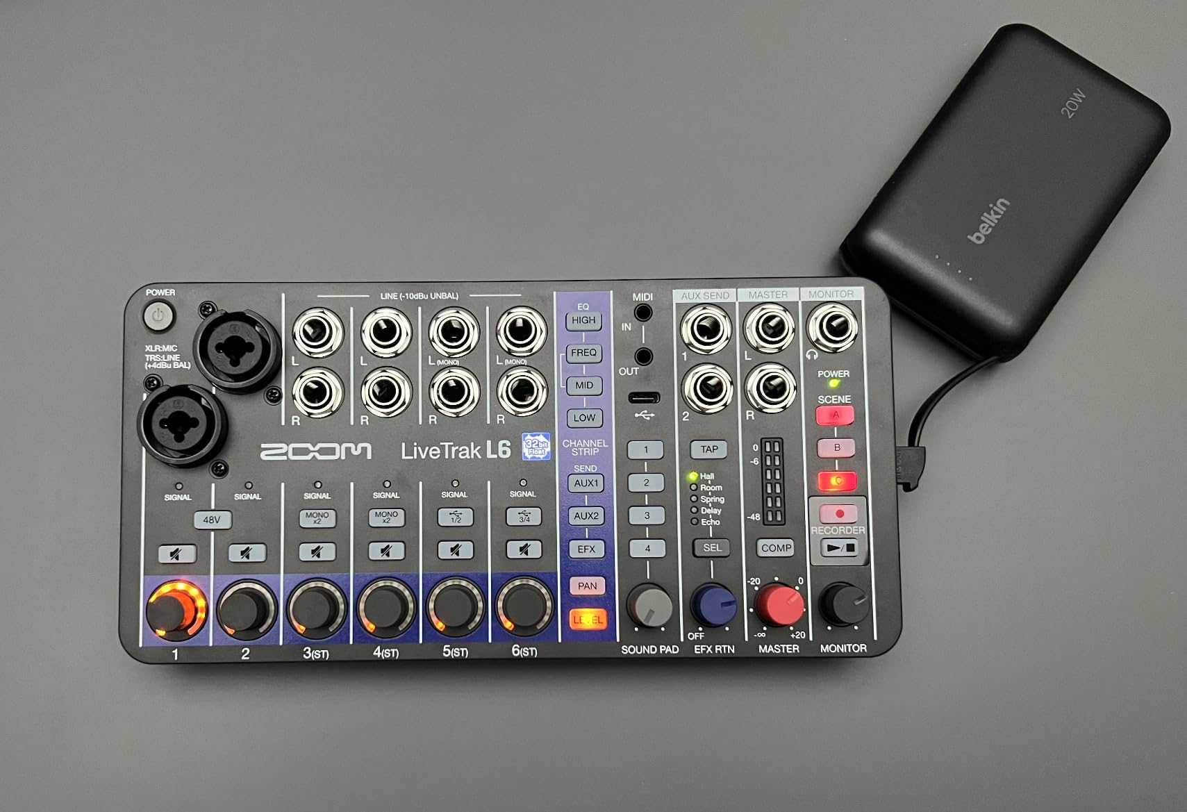 Zoom LiveTrak L6 Mixer/Recorder for Musicians & Podcasters | Clip-Free Audio with 32-Bit Float, 10 Channels, 2 Combo + 4 Stereo Inputs, MIDI, Effects, Battery Powered customer photo 2