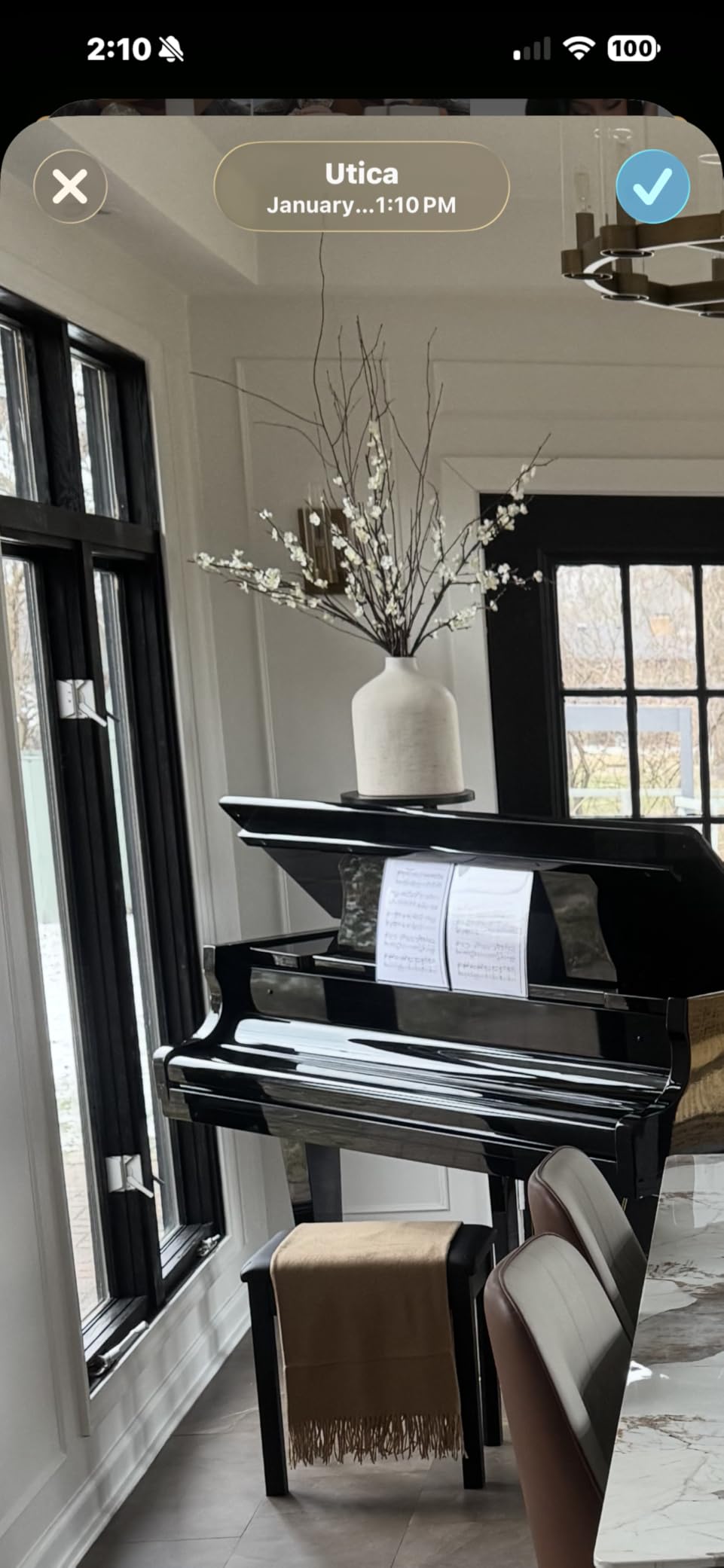Sanpuli Solid Wood Piano Bench with Storage, Piano Stool and Padded Cushion, Keyboard Bench with Bookcase, Piano Chair and Piano Seat with High-Density Sponges. customer photo 1