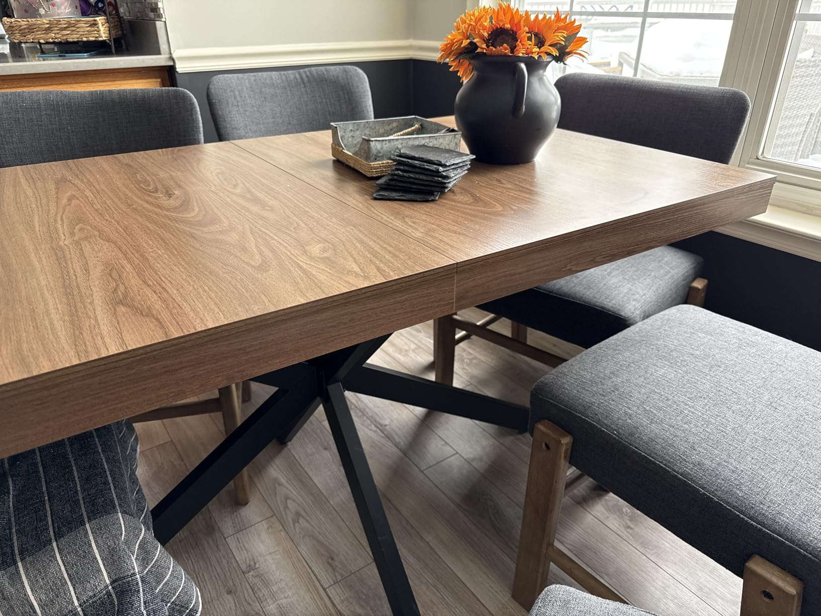 Extendable Dining Room Table for 4 6 8,55