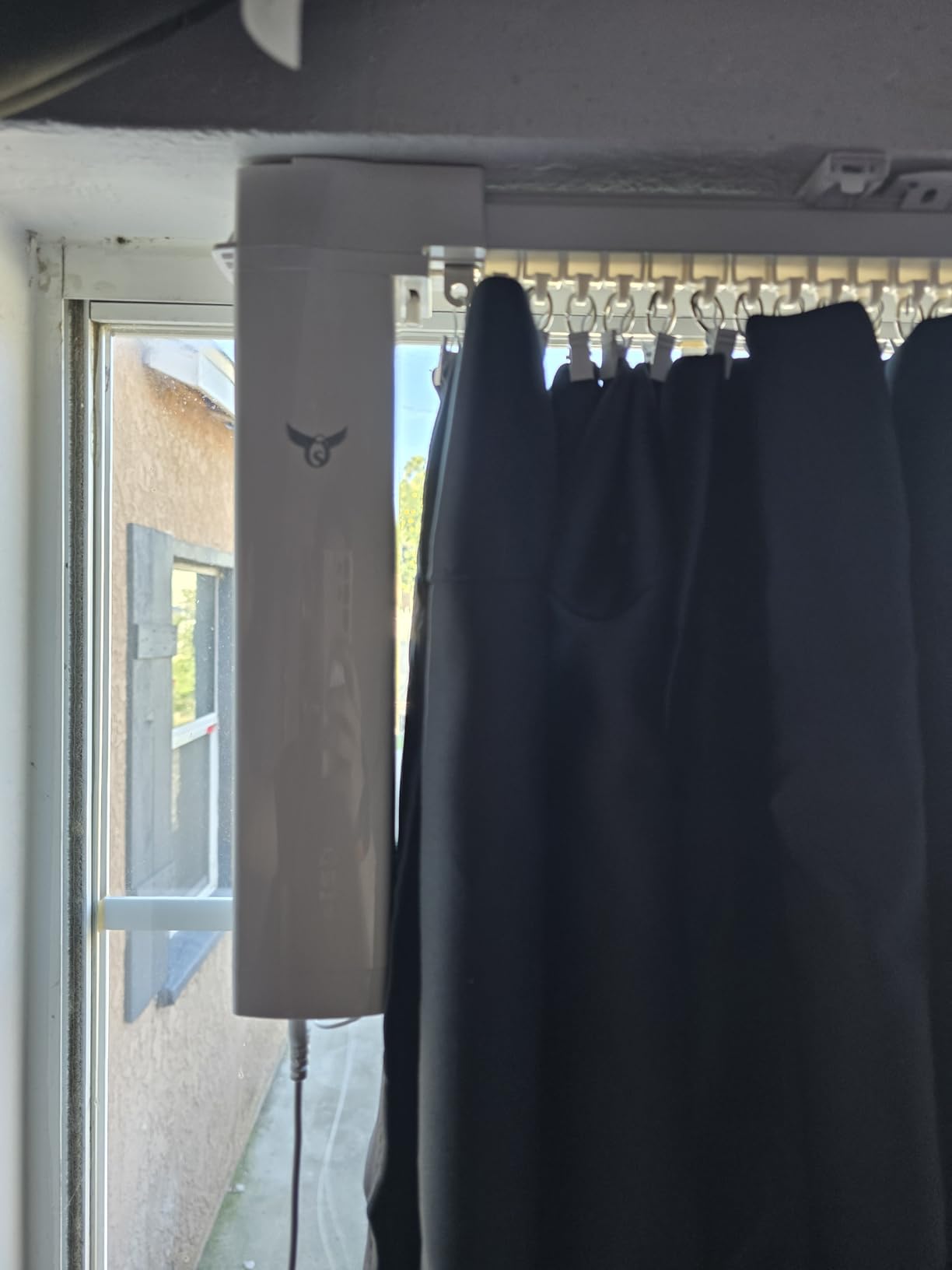 Smart Motorized Curtain Track, 71-130in, No Belt Cut, Alexa, Center Opening customer photo 1