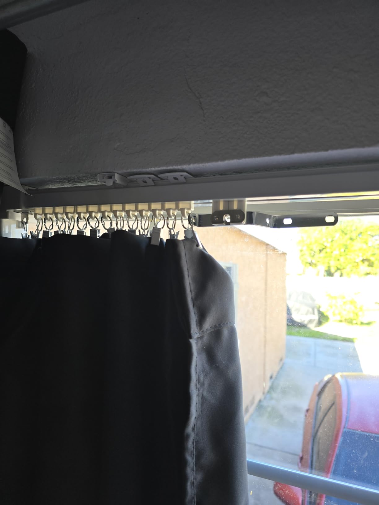 Smart Motorized Curtain Track, 71-130in, No Belt Cut, Alexa, Center Opening customer photo 2