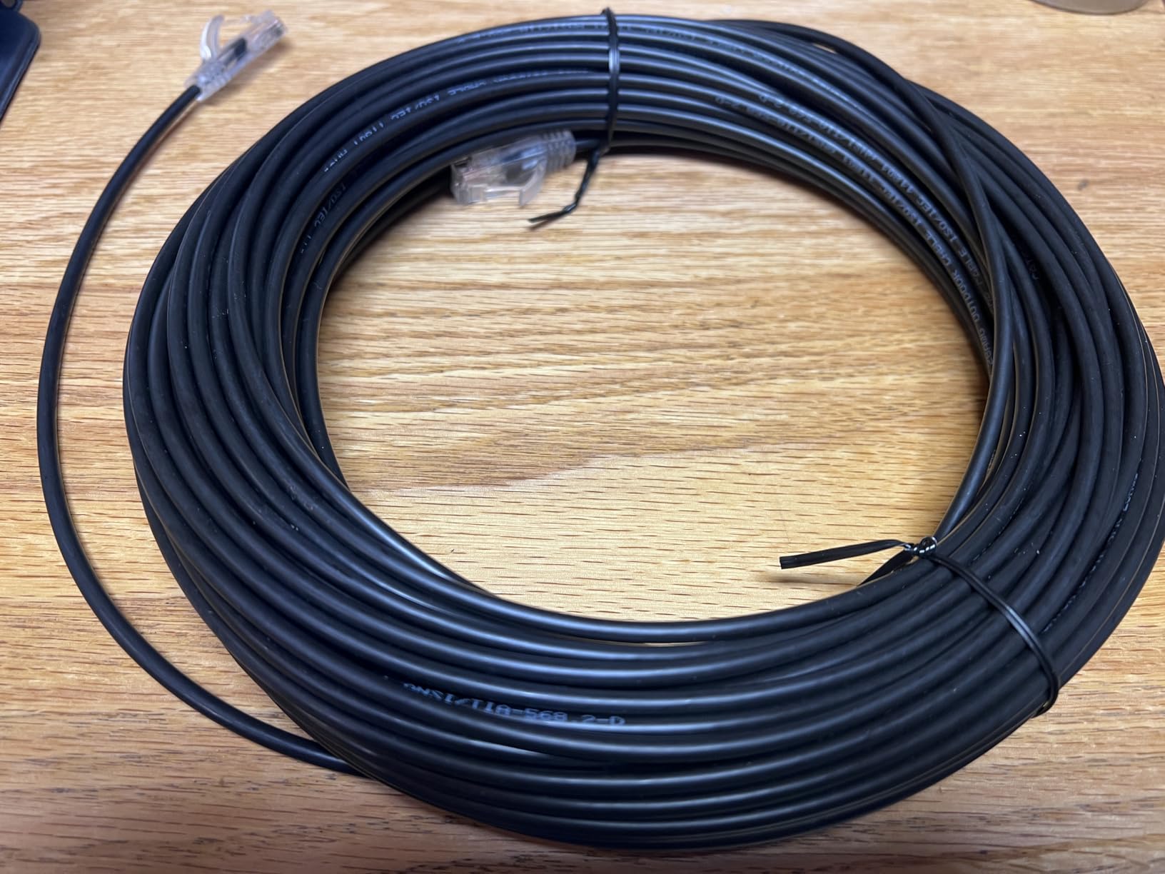 Cat6a Slim Ethernet Patch Cable 25ft Indoor & Outdoor, Flexible 10G Cat6 Internet Network Cable Waterproof LLDPE UV Jacket, Pure Copper Cat 6 Ethernet Cable for POE, White customer photo 1