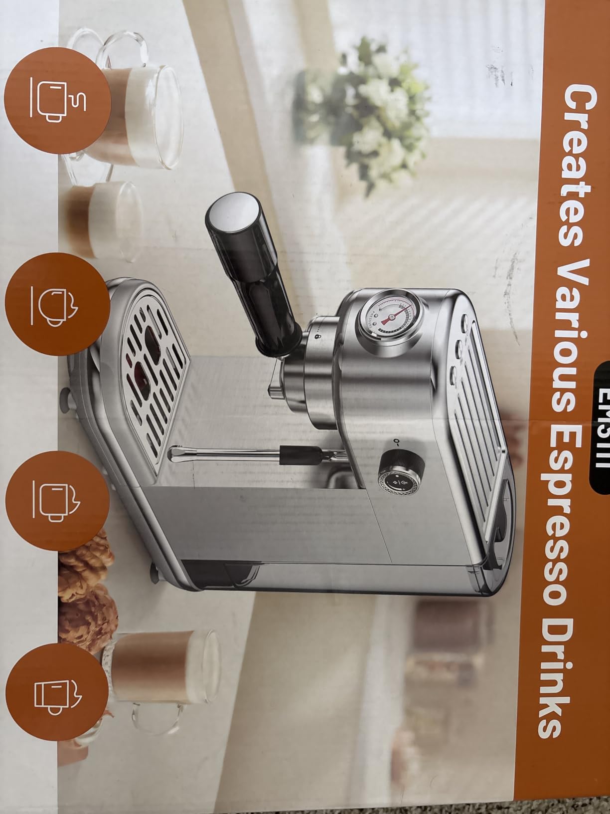 atatix Espresso Machine with Milk Frother, 20 Bar Pressure Espresso Maker customer photo 1