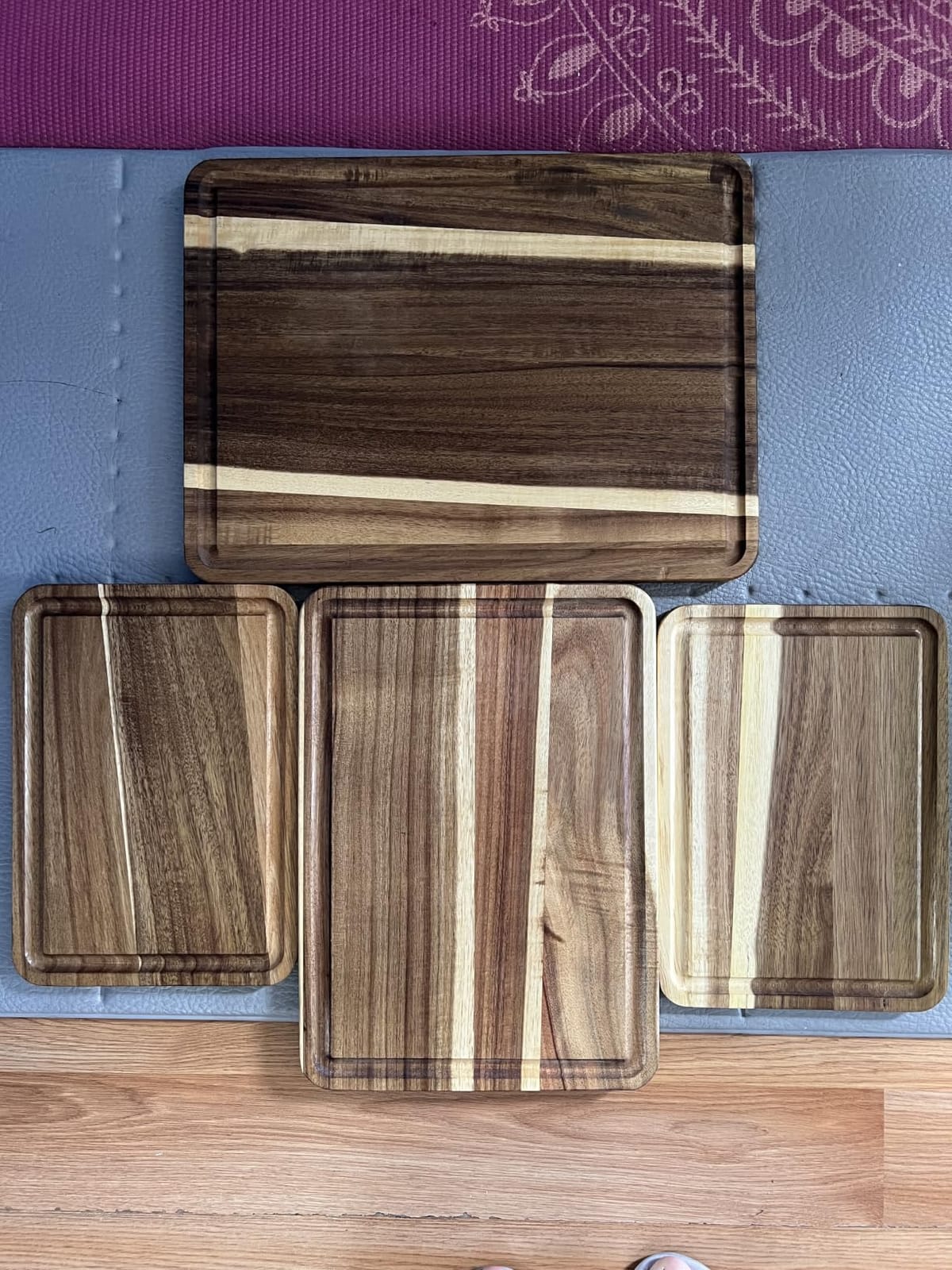 AZRHOM Acacia End Grain Wood Cutting Board 24x18x2 In Thick Butcher Block customer photo 2