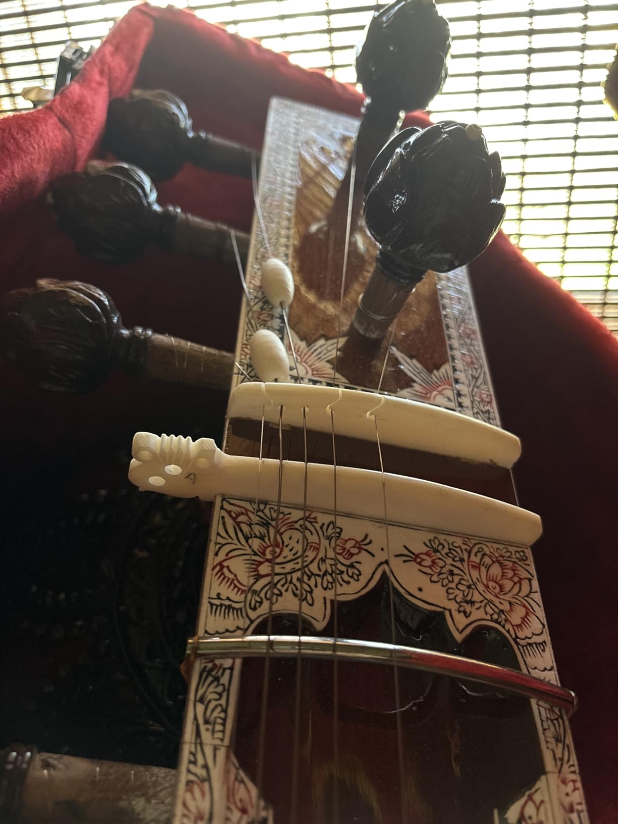 Sitar Professional Quality Vilayat Khan Ravi Shankar Style | Tun Wood Construction | Premium Traditional Craftsmanship | Ideal for Classical Music Performances. customer photo 2