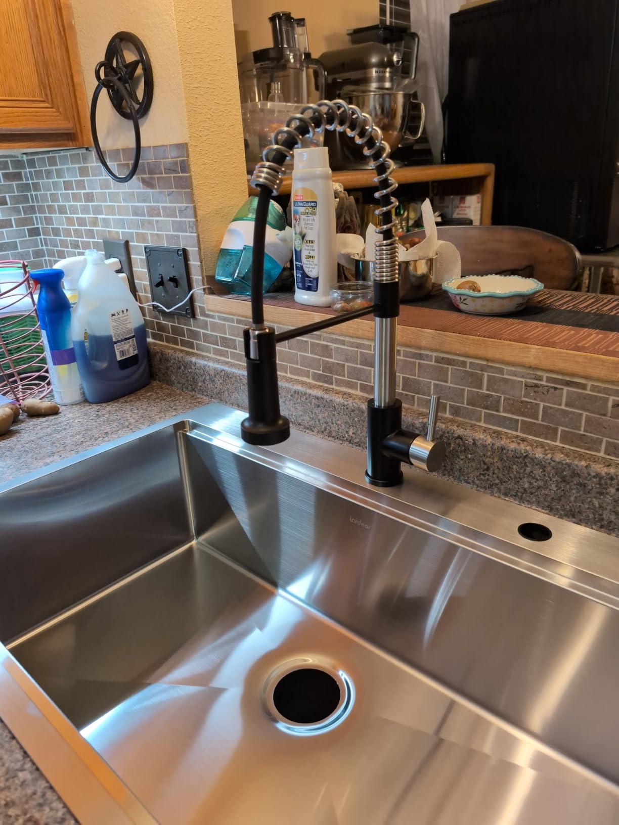 Lordear Drop In Outdoor Kitchen Sink Workstation with Pull-out Faucet 21