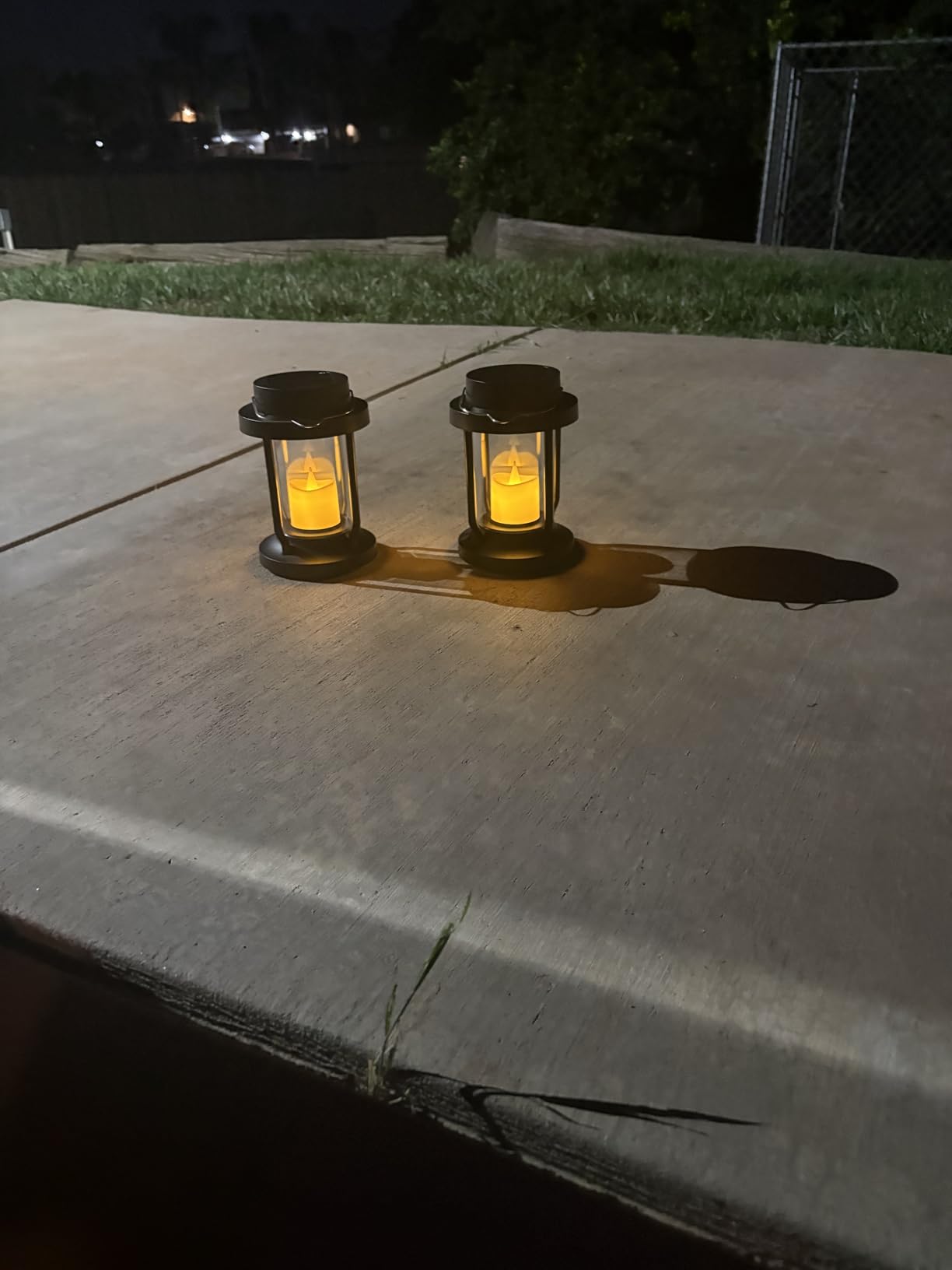 Solar Lantern Outdoor Indoor Use – Hanging Solar Lights with Realistic Flickering Flameless Candle, Weatherproof for Garden Decor, Patios, Trees, and Lawns (Black, 2 Pack) customer photo 2