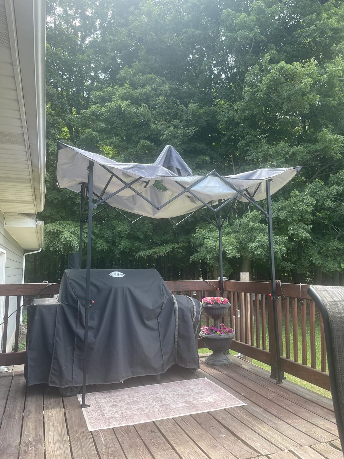 ABCCANOPY 8x5 Pop Up BBQ Grill Gazebo with Lights & Sidewall, Deep Gray customer photo 1