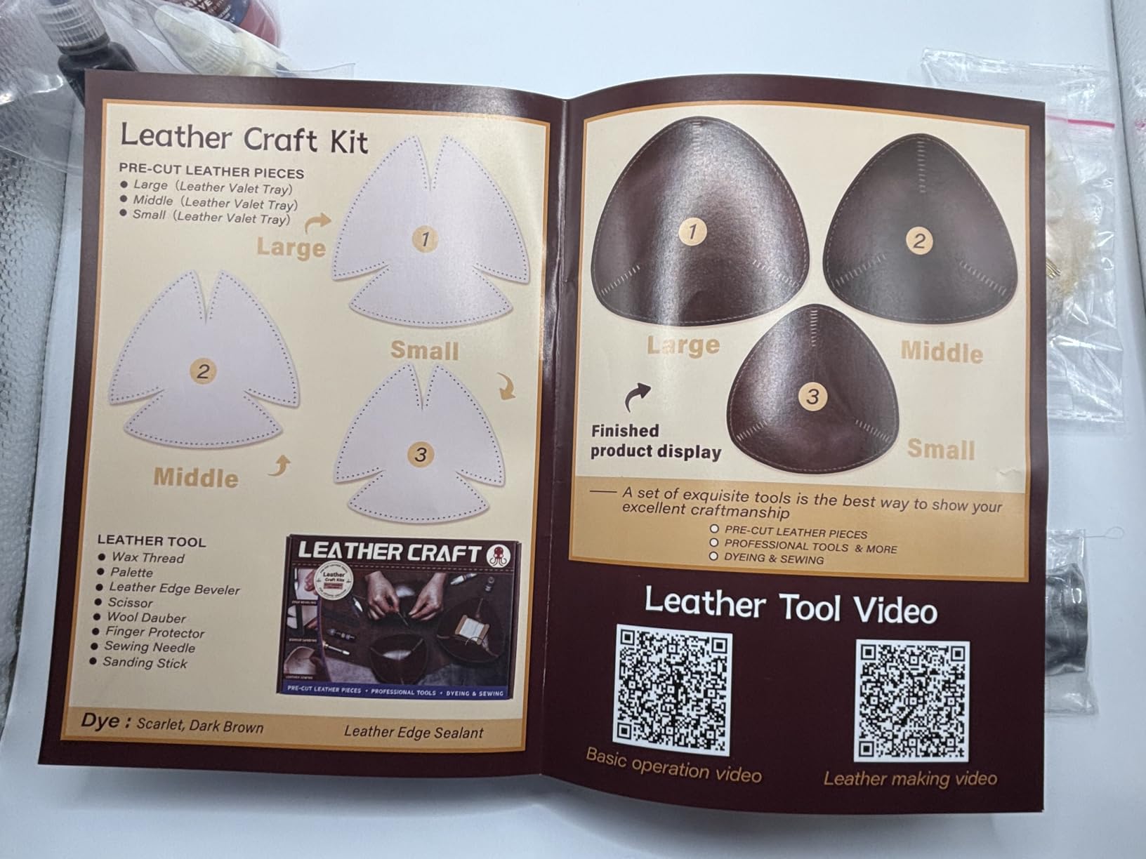 CBHGFEA Leather Crafting Kit, Leather Working Tools Supplies Tooling Kit customer photo 2