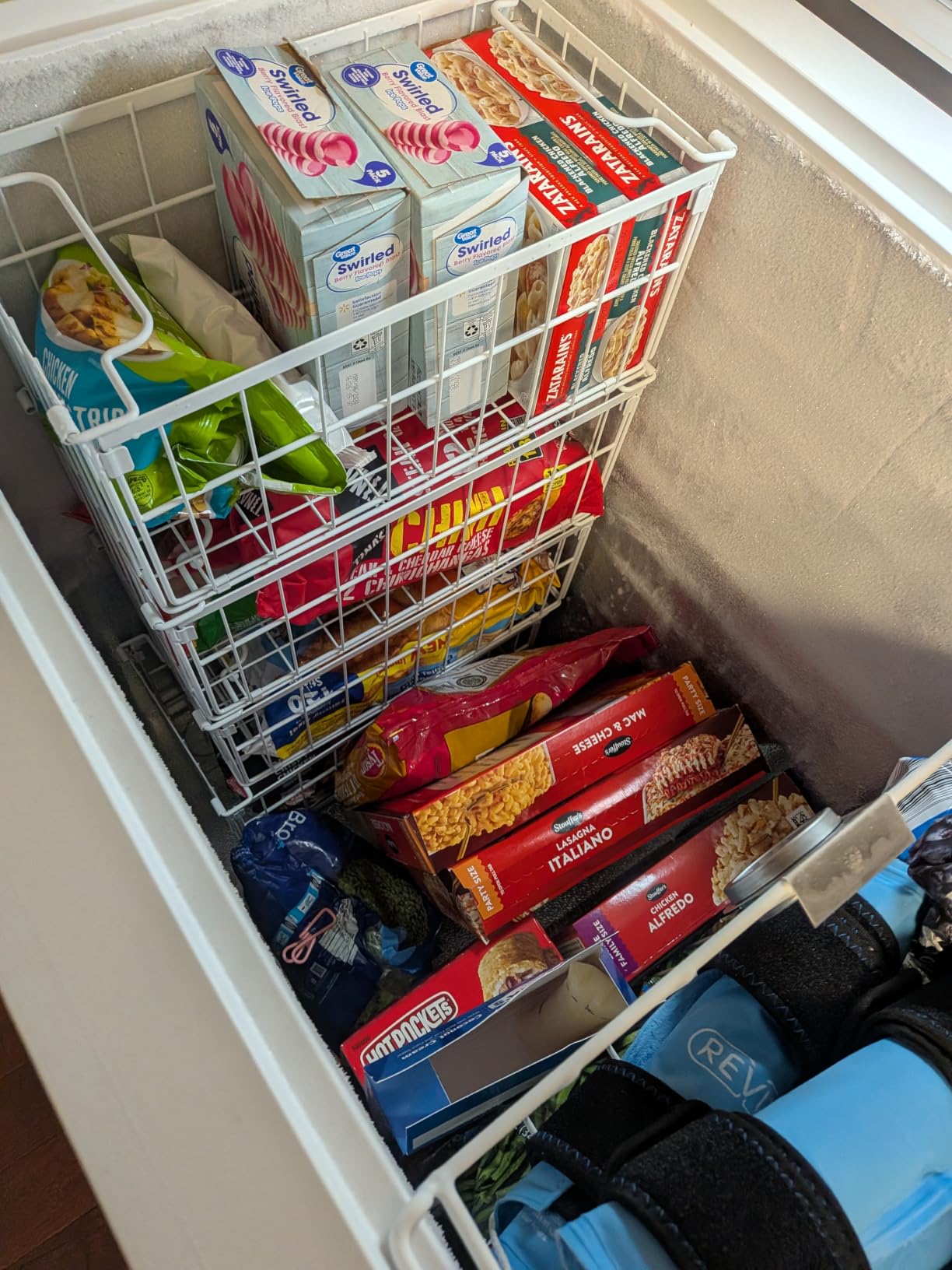 Freezer Organizer Bins, 4 Pack Big Baskets for 5/ 7 Cu.FT Deep Freezer customer photo 1