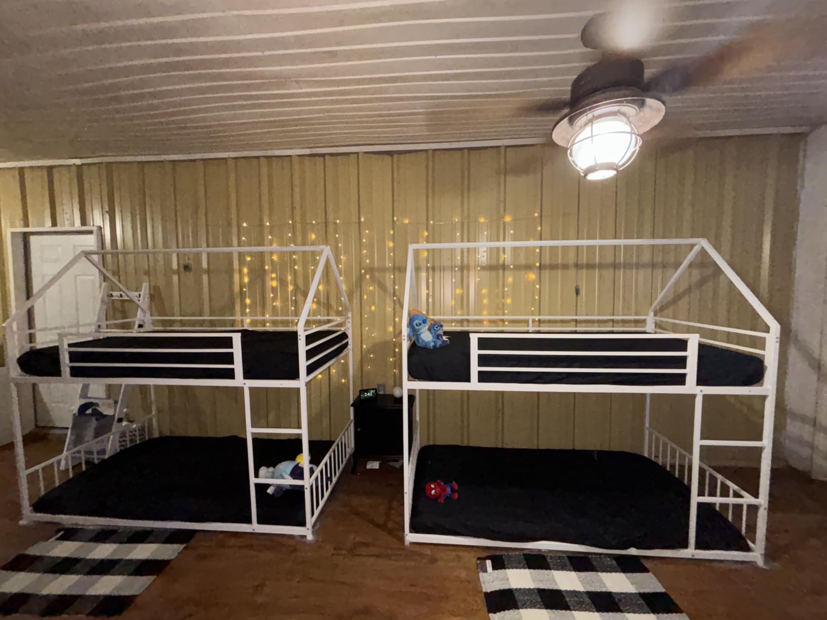 LIKIMIO Bunk Bed Twin Over Twin, House Bunk Bed Frame with Ladder, White customer photo 1
