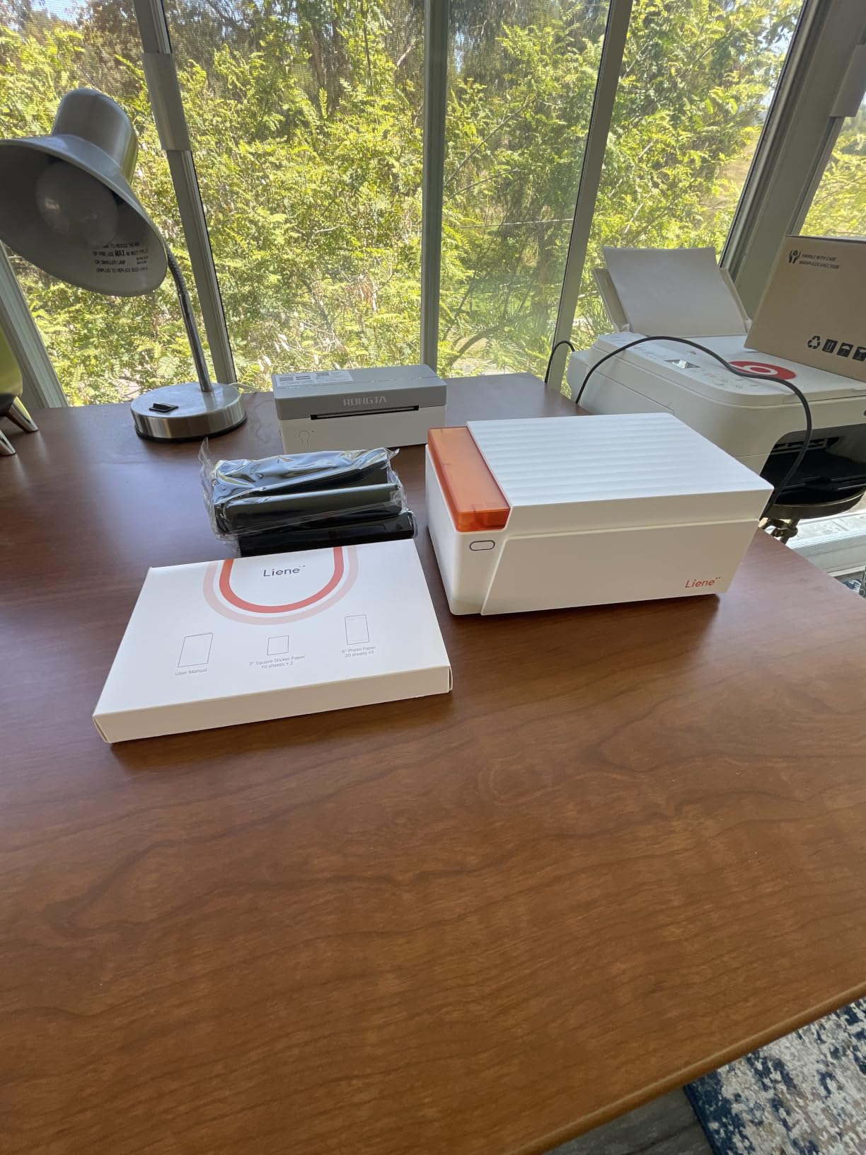 Liene Amber M110 Bluetooth Photo Printer 80 Sheets, Portable Photo Printer for iPhone, Thermal Dye Sublimation, Picture Printer 60 Sheets 4x6 Paper & 20 Sheets 3