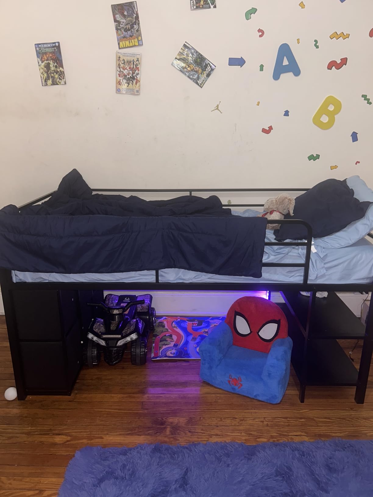 ADORNEVE Low Loft Bed Twin Size with 6 Storage Drawers for Kids, Natural customer photo 1