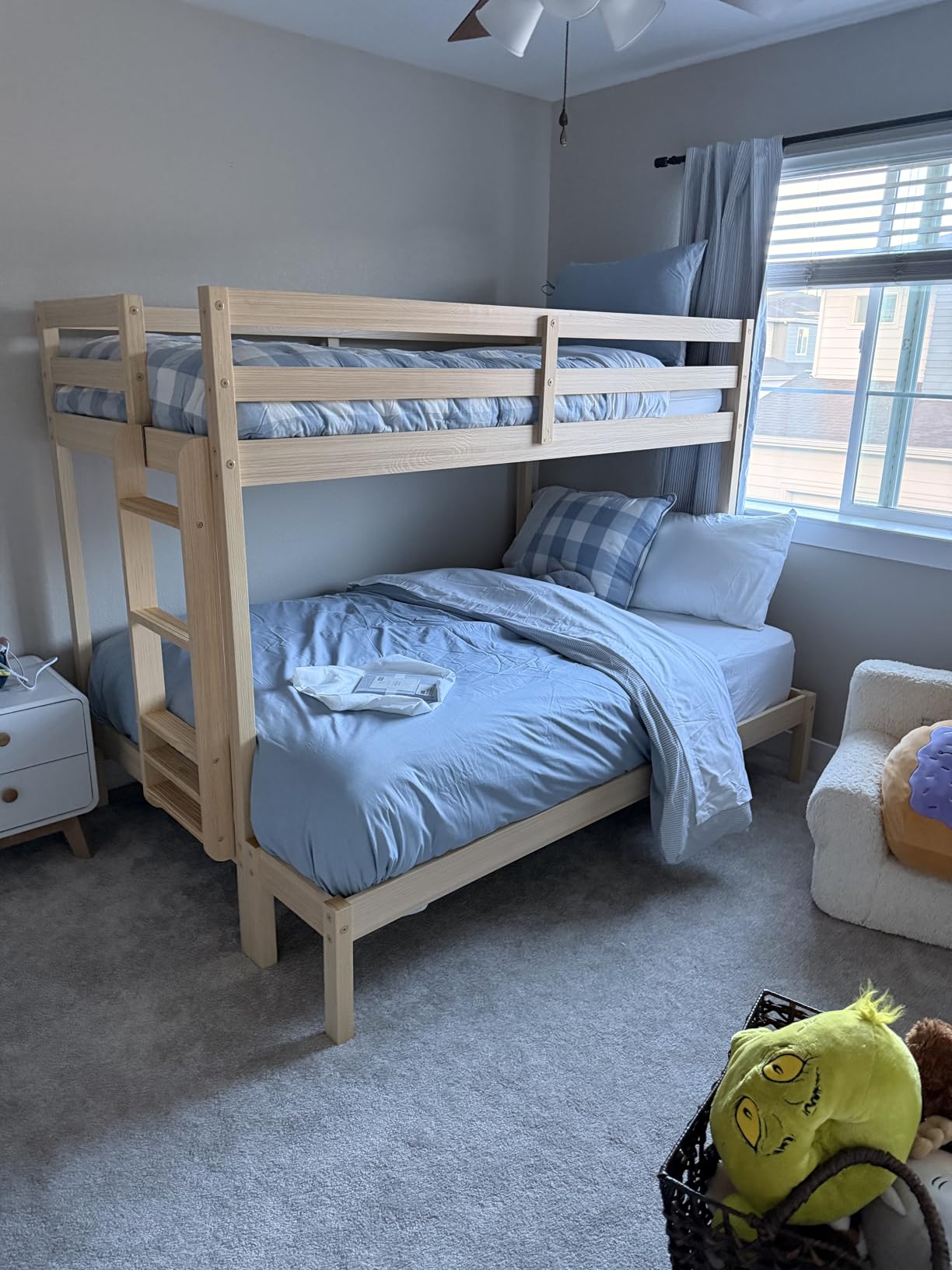 Grain & Grove Bear Twin Over Twin Bunk Bed, Oak Embossed Pecan customer photo 1