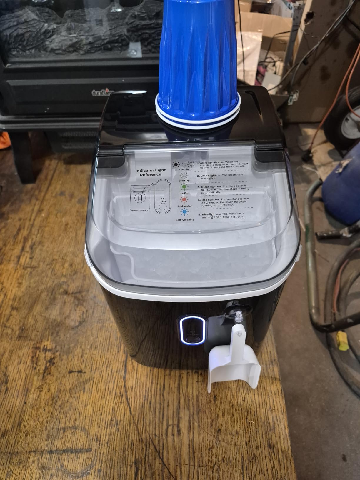 Silonn Countertop Ice Maker with 2.5L Expandable Ice Basket, 26.5lbs/24H, 9 Cubes in 6 Mins, 2 Ice Sizes, Self-Cleaning & LED Touch Control for Home Kitchen Office customer photo 1