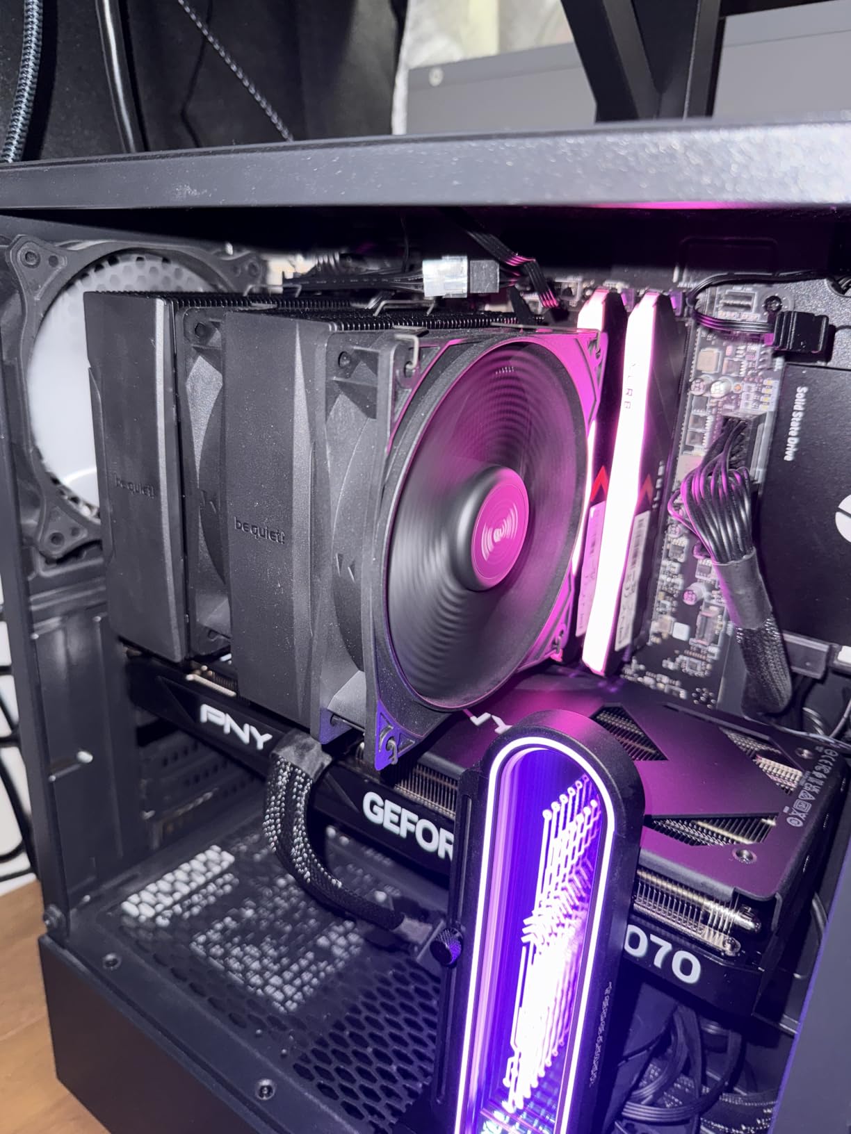 be quiet! Pure Rock Pro 3 Black CPU Air Cooler | 6 High Performance 6mm Heat Pipes with HDT Technology | 120mm Quiet PWM Fan | AMD:AM4 AM5/Intel LGA 1700/1150/1151/1200 | Black | BK042 customer photo 2