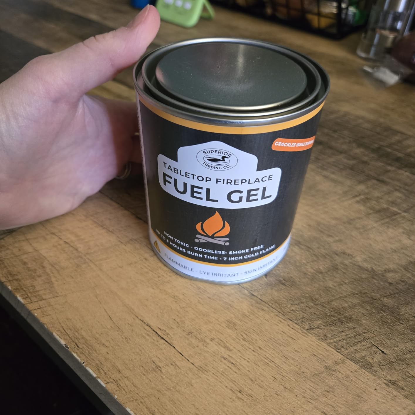 Superior Trading Co. Citronella Gel Fuel Cans, Clean-Burning Bioethanol, Smoke-Free, Fresh Scent 3-Hour Burn, Indoor & Outdoor Safe, 368g, 6 Pack customer photo 2