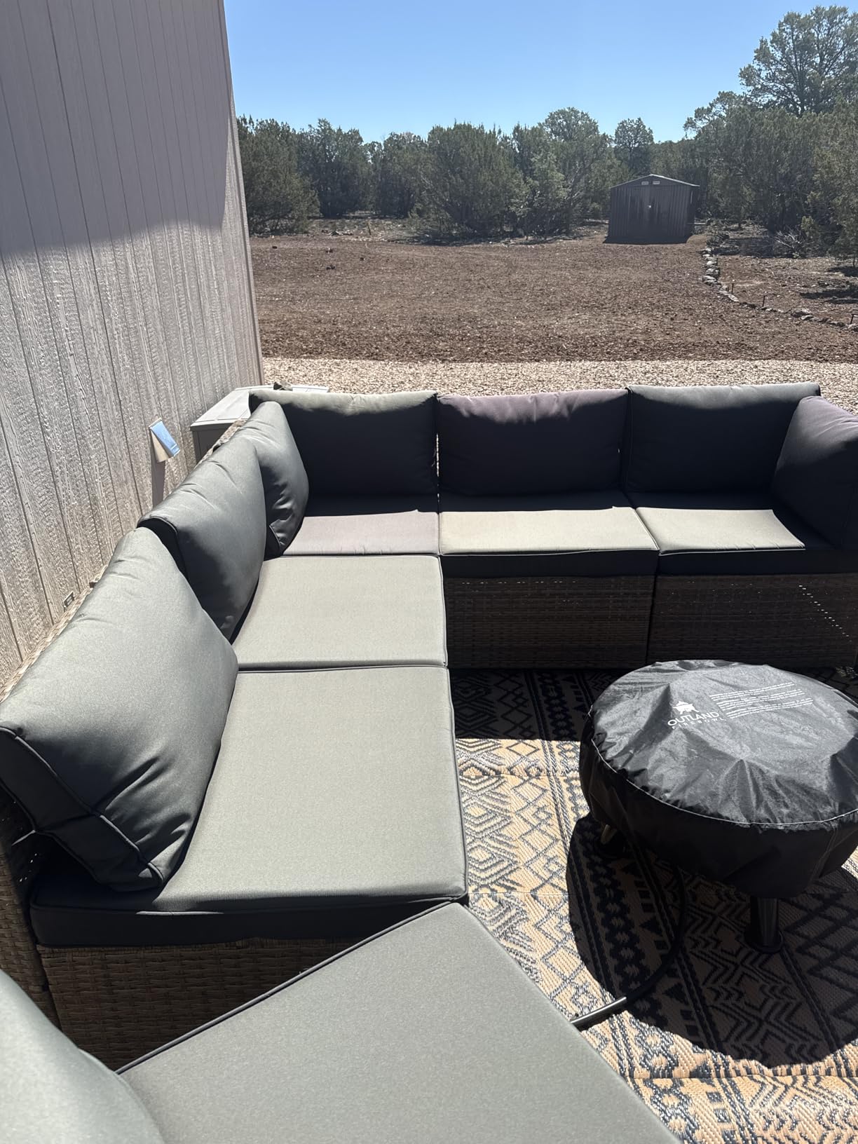 Aoxun Patio Furniture Sets, 7-Piece Outdoor Furniture with Thick Cushions, Wicker Conversation Set Sectional Sofa for Backyard, Poolside, Garden customer photo 2