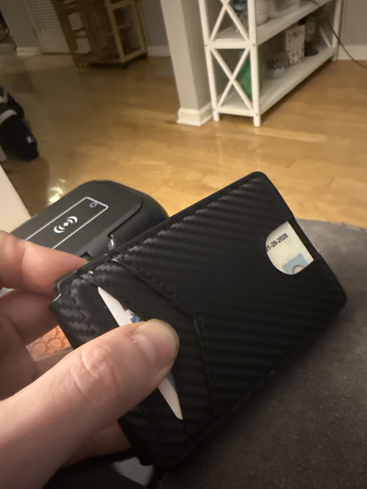 Airtag Wallet for Men Smart Wallet for Air Tag RFID Blocking Minimalist | Slim Pop Up Metal Credit Card Holder for 12+ Cards, ID Window & Money Clip Inside Birthday Gifts for Men, No Airtag Included customer photo 1