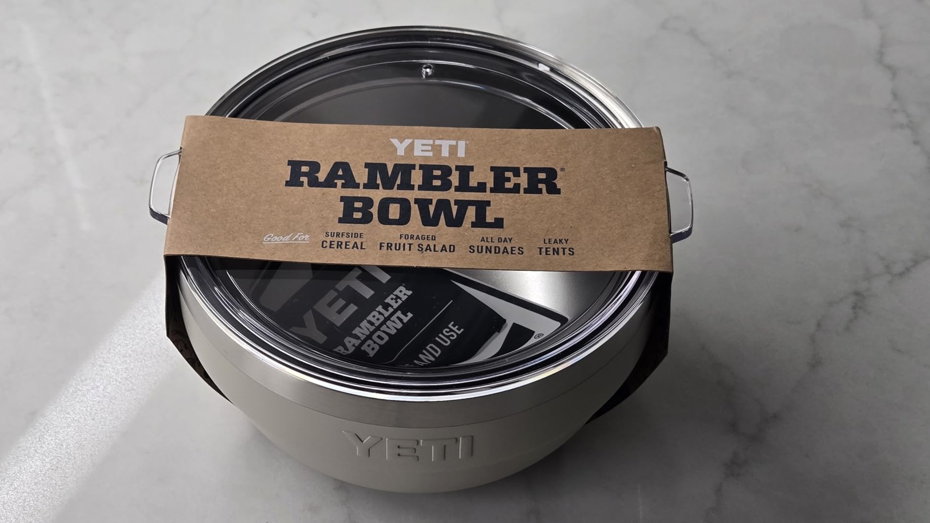 YETI Rambler Bowl, Vacuum Insulated, Stackable and Nestable Stainless Steel Bowl with Lid, 1 Quart, Navy customer photo 1