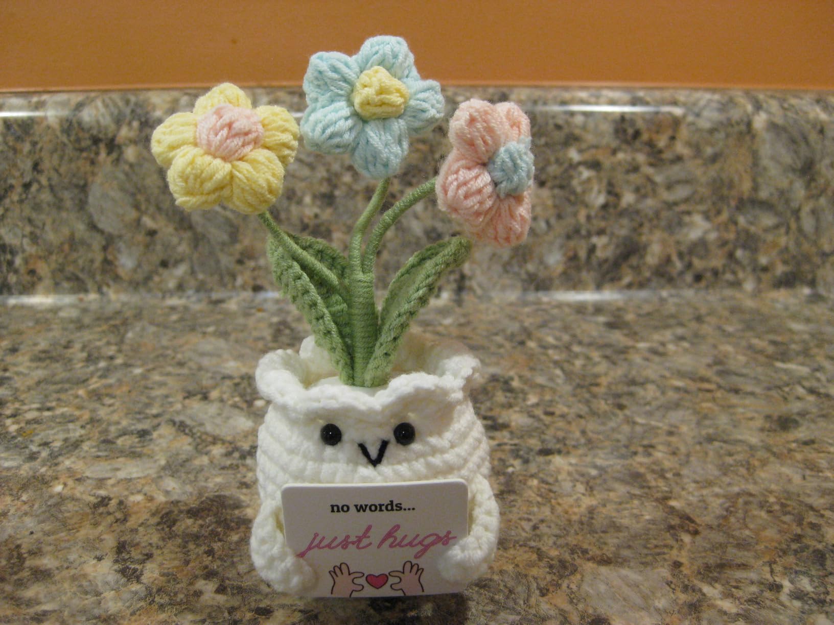 Forget-Me-Not Crochet Flower Potted Plant Gift customer photo 2