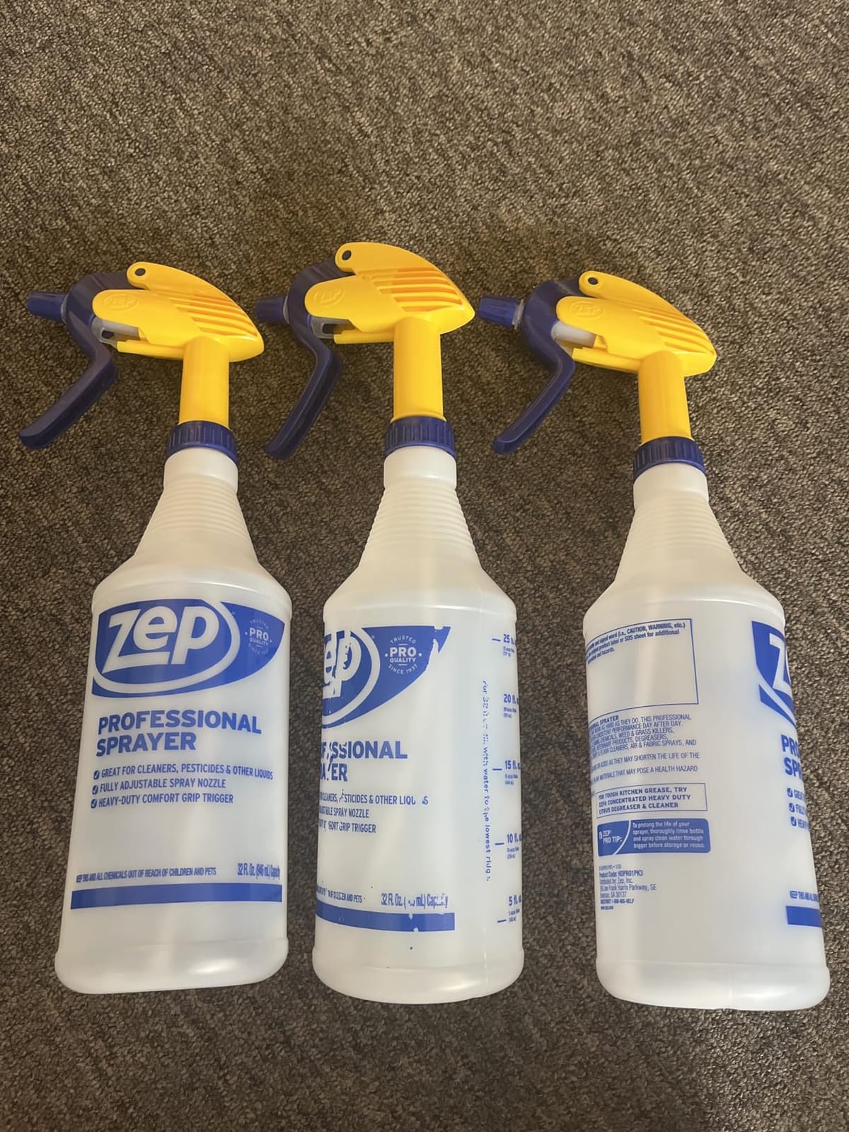 ZEP Professional Sprayer Bottle, 32 oz, Pack of 3, HDPRO1 customer photo 1