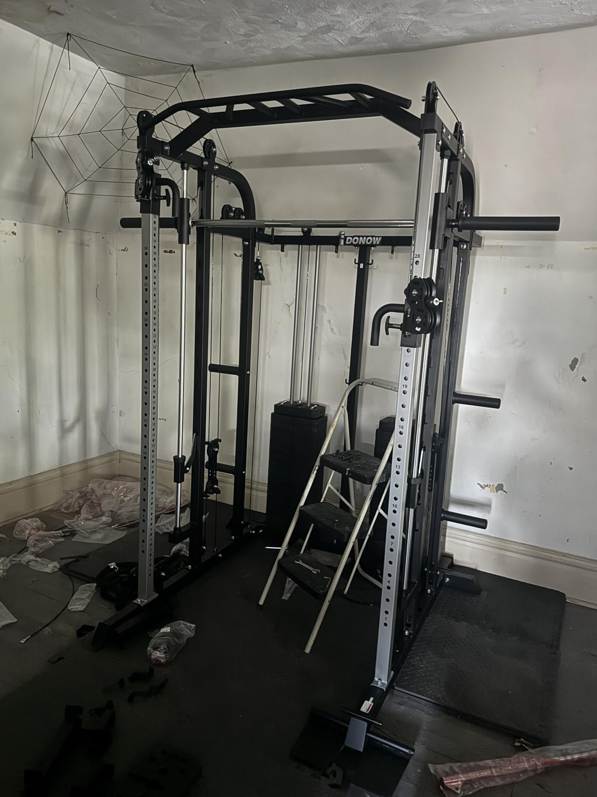 DONOW Smith Machine with Weight Stacks Home Gym System Cable Crossover customer photo 1