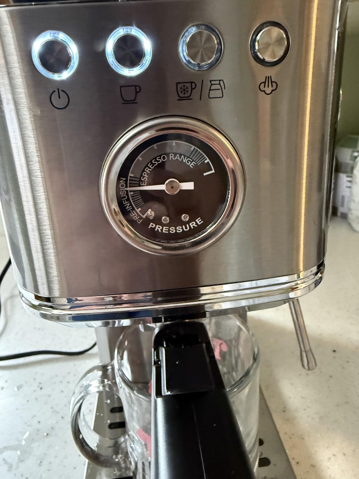 CHULUX Elite Espresso Machine for Latte, Americano and Iced Coffee, Silver customer photo 2