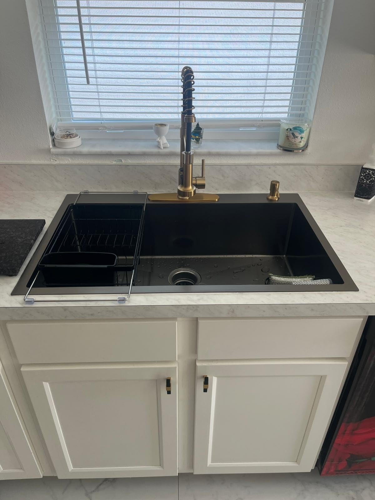 KINGO HOME 22x18 Inch Drop in Kitchen Sink,16 Gauge Topmount RV Small Kitchen Bar Sinks,Stainless Steel Outdoor Prep Single Bowl Workstation Wet Bar Sink with Stainless Steel Strainer customer photo 2