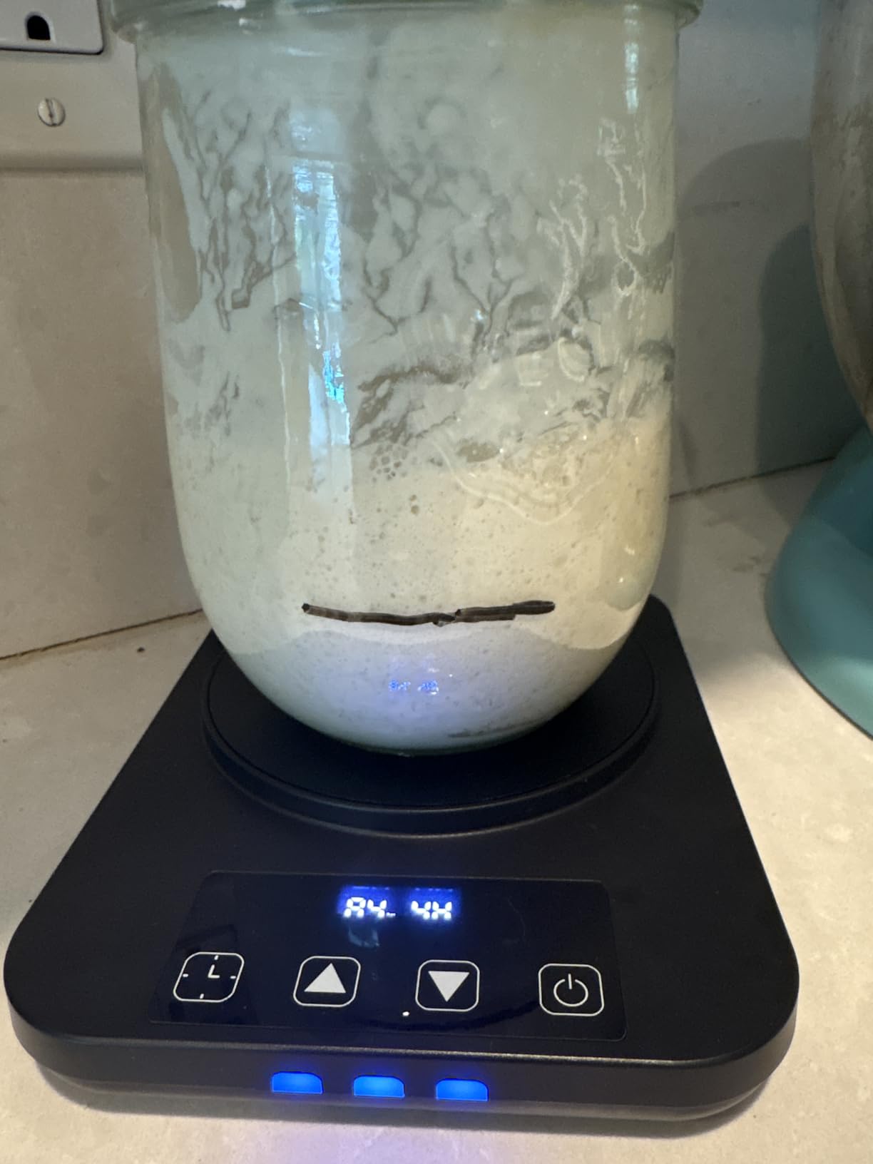 Sourdough Starter Warmer Mat - 24H Timer - Precise 1°F Thermostat Control (70-110°F) - Smart Memory Warming On/Off - Warming Heating Pad for Sour Dough Starter (Wood Grain) customer photo 1