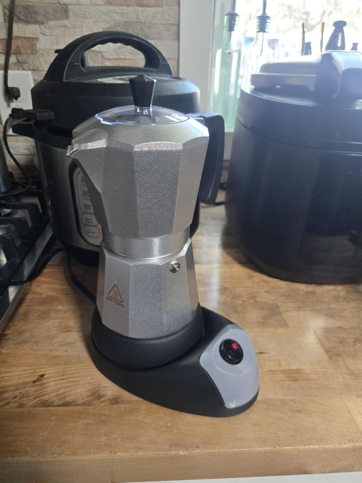 Aluminum Electric Moka Pot 3-6 Cup 270ml Express Coffee Maker Stovetop customer photo 1