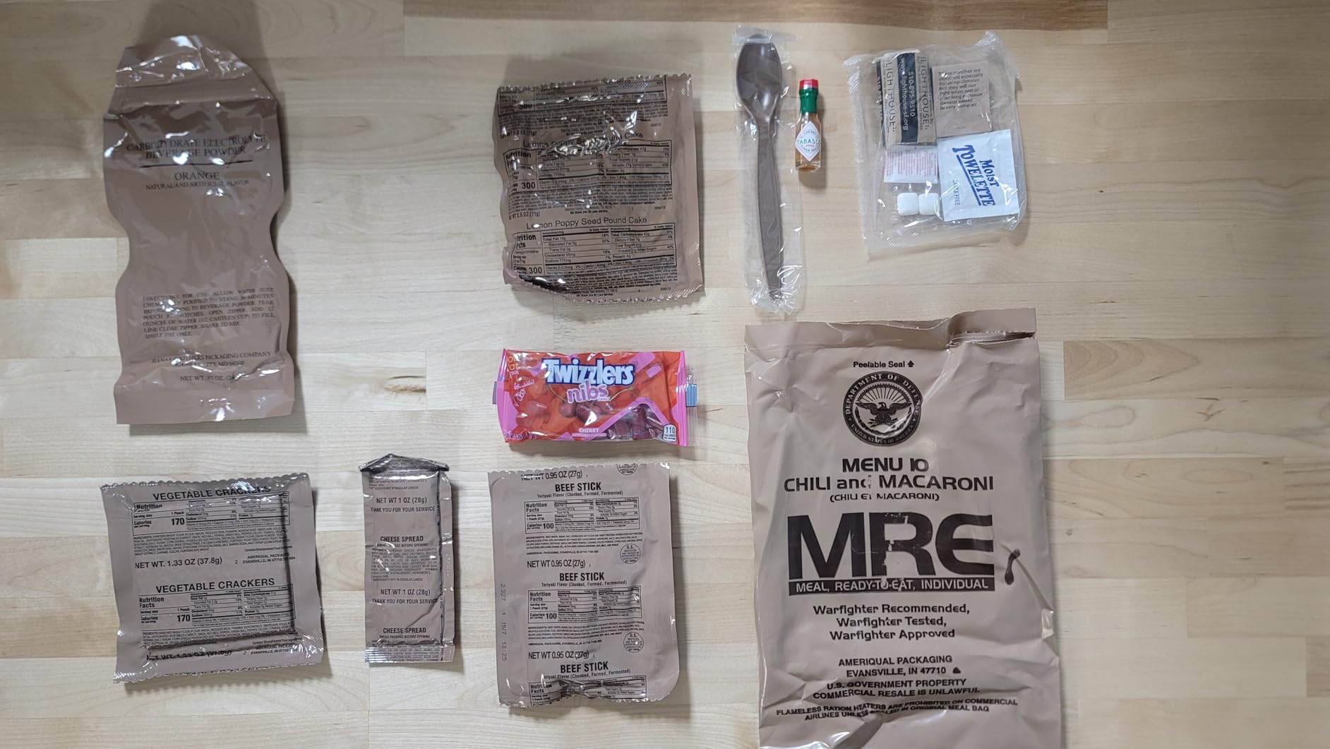 2026 Inspection MRE, U.S. MRE Meals, Emergency Supplies, Emergency Food Supply, Survival Food w/Flameless Heater, Ready Meals (Variety Pack of 24) – (A & B Case Fresh Stock) MREs have 10 Year Shelf Life From Inspection Date – 2023 Pack / 2026 Inspection customer photo 2