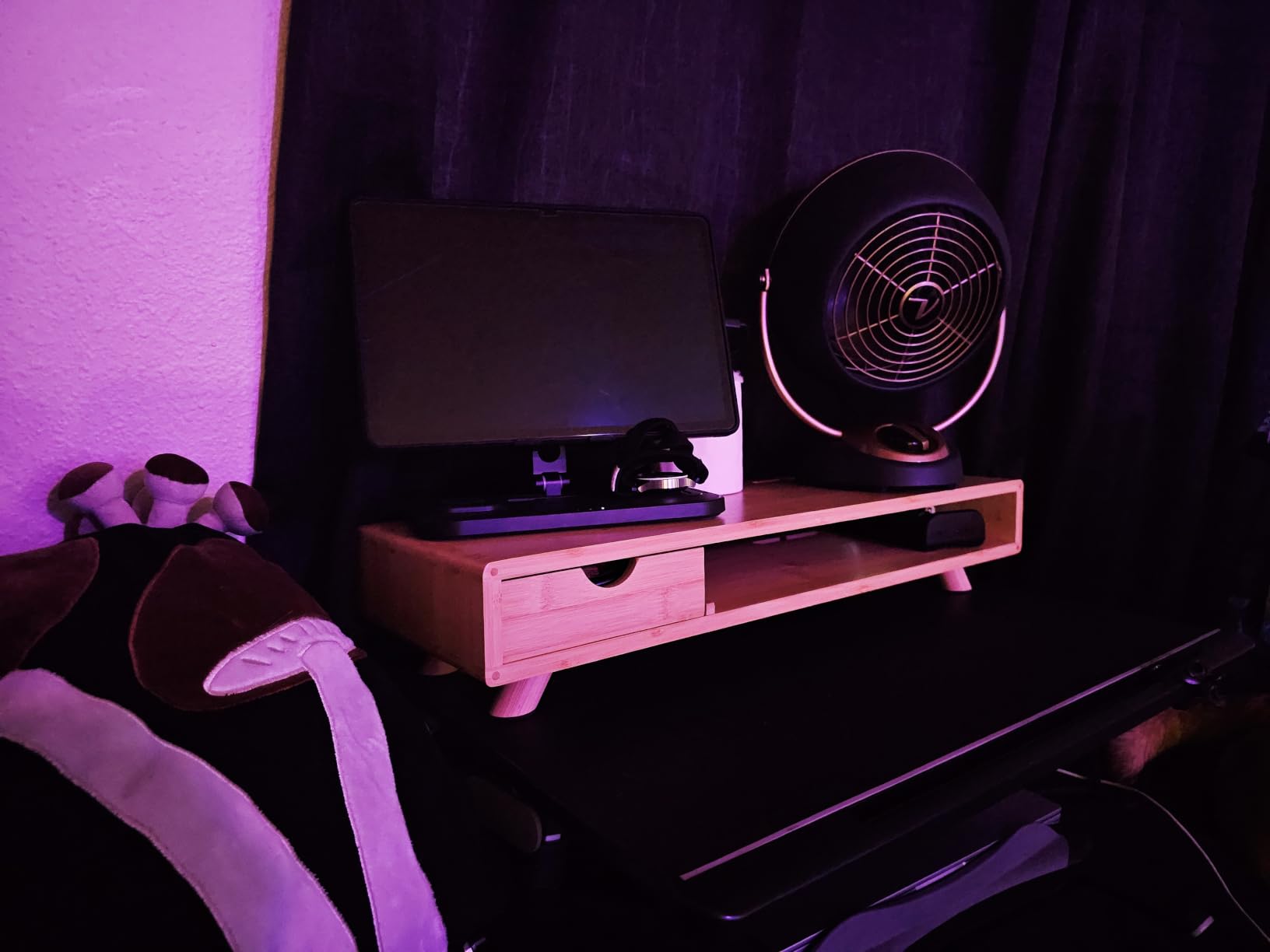 Bamboo Monitor Stand Riser with Drawer customer photo 1