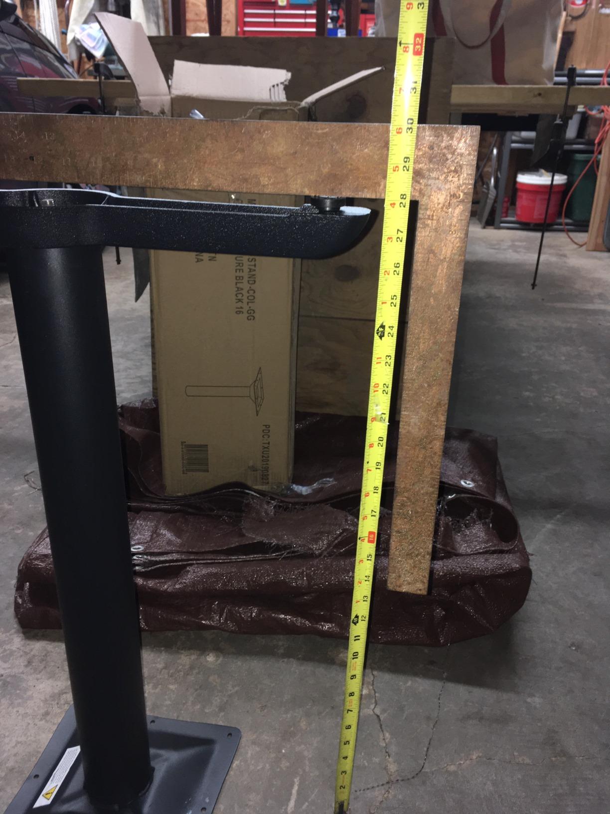Flash Furniture 5x22 in Indoor/Outdoor Table Base, Silver customer photo 1