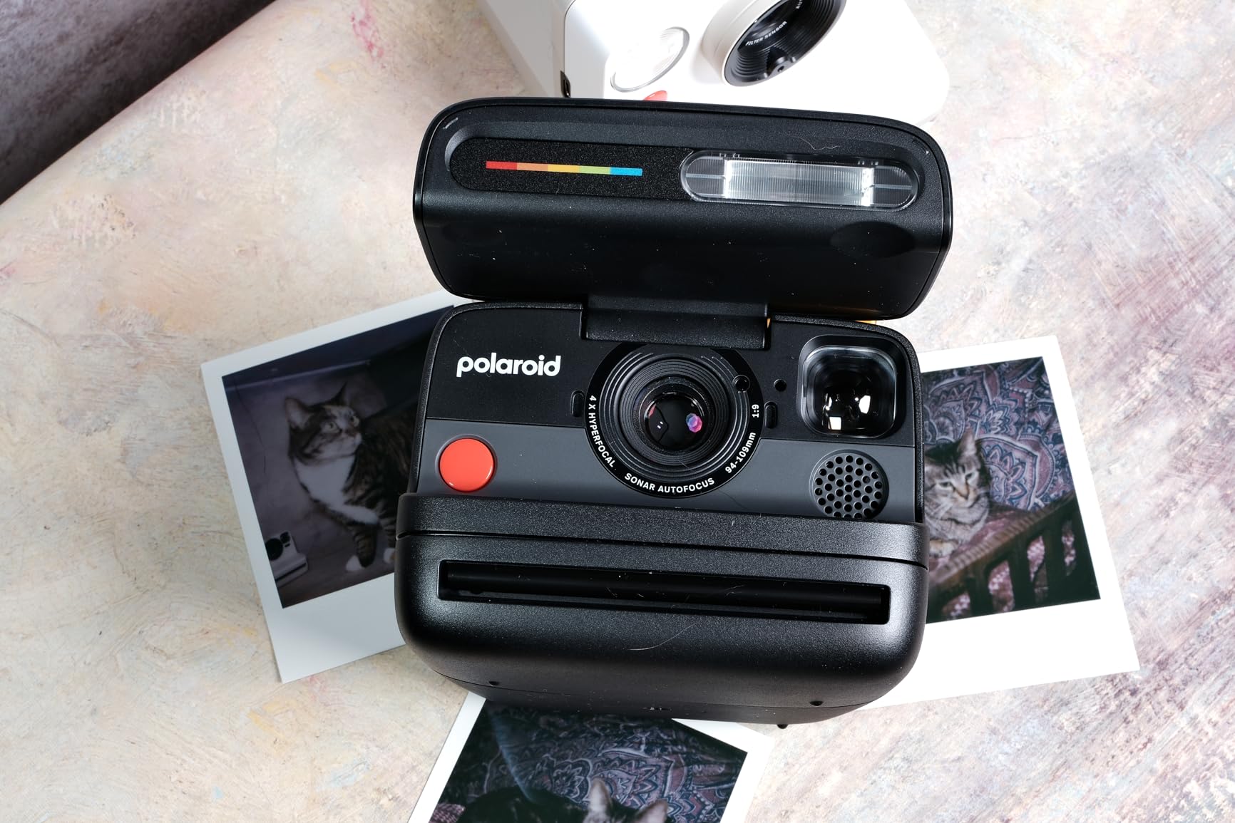Flip Instant Camera + Color Film Bundle (16 Photos Included) - Black (6565) - Hyperfocal 4-Lens System, Sonar autofocus, and Scene Analysis with Bluetooth paired Companion app customer photo 2