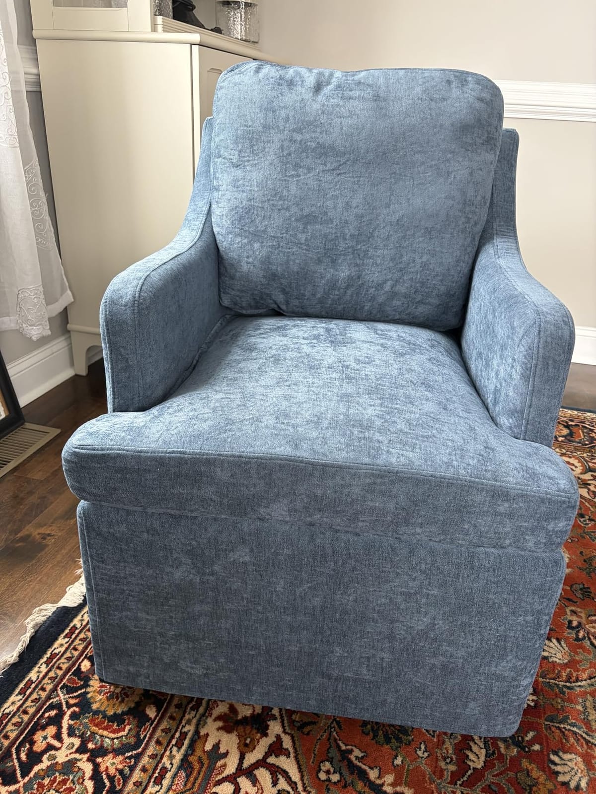 VKNOW Upholstered Dining Chairs, Dining Room Chairs with Casters customer photo 2