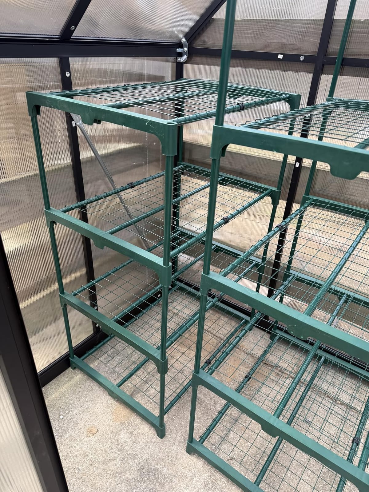 2 Pack Plant Stand Indoor Plant Shelf Outdoor,4 Tier Metal Greenhouse Shelves for Multiple Plant Pot Holder, Waterproof Greenhouse Shelving for Living Room Patio Home Decor for Gardening customer photo 1
