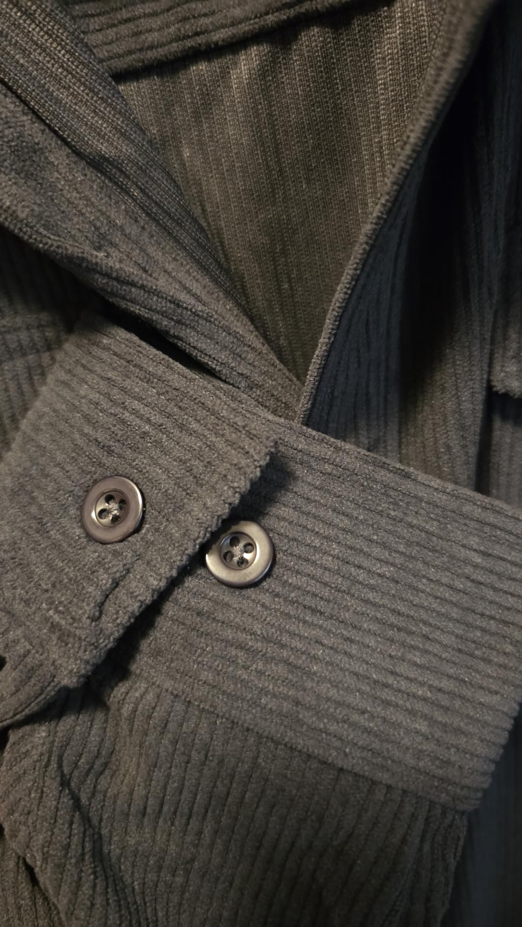 COOFANDY Men's Corduroy Button Down Shirts Jackets Casual Long Sleeve Shacket Lightweight Overshirts with Flap Pockets customer photo 2