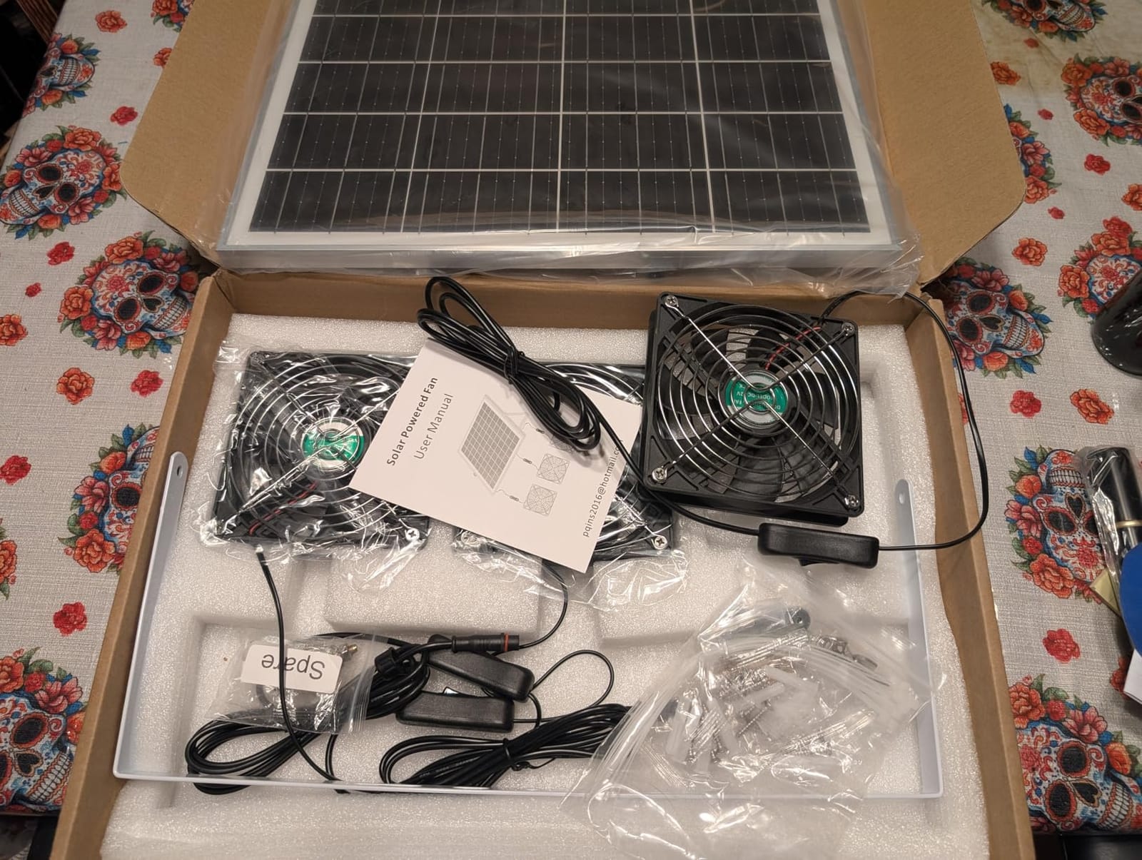 Solar Greenhouse Fan 3 Kit, 30W Large Solar Powered Exhaust and Intake Fan Outdoor Waterproof, Strong Airflow, 16.5ft Cord, for Chicken Coop Shed Air Ventilation and Circulation, No Battery customer photo 2